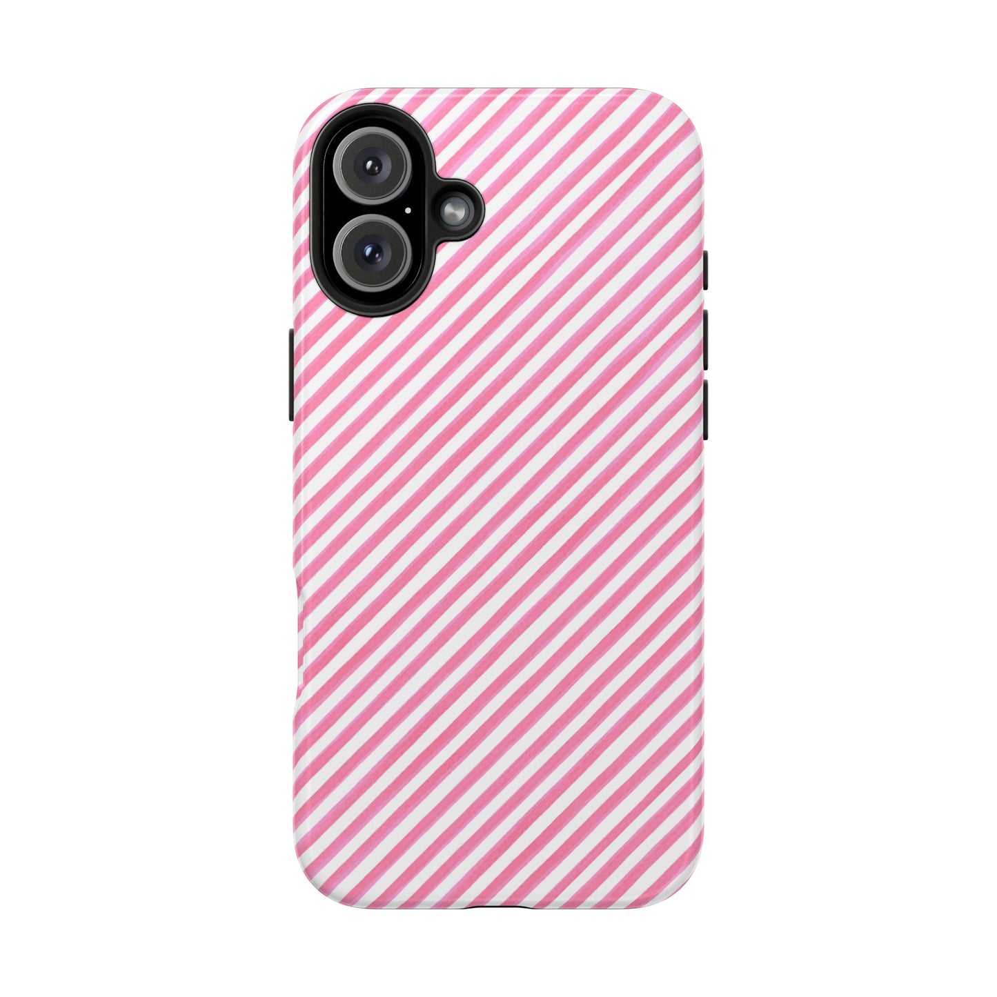 Bias Stripe Pink / White Phone Case