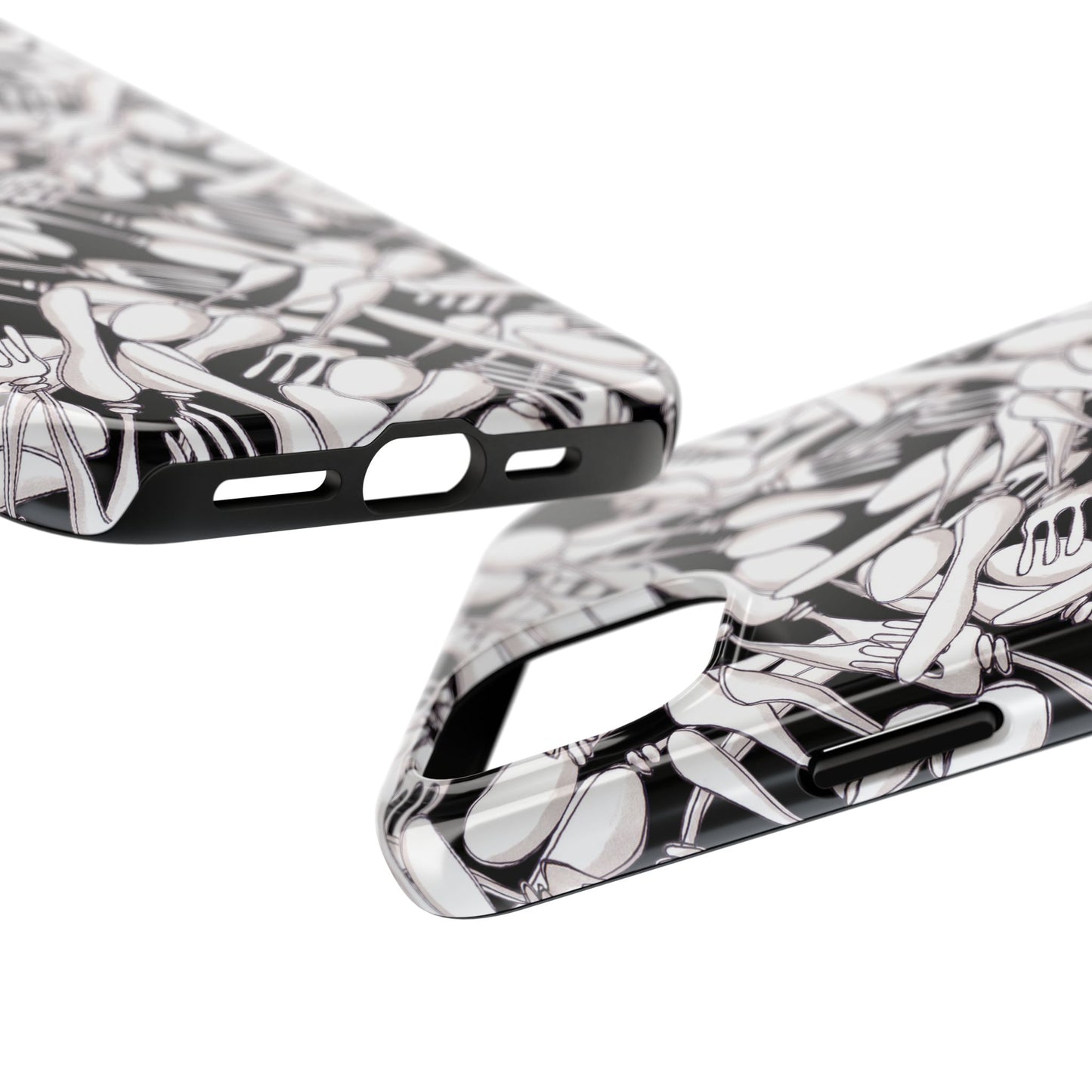 Silverware Wars Black Phone Case