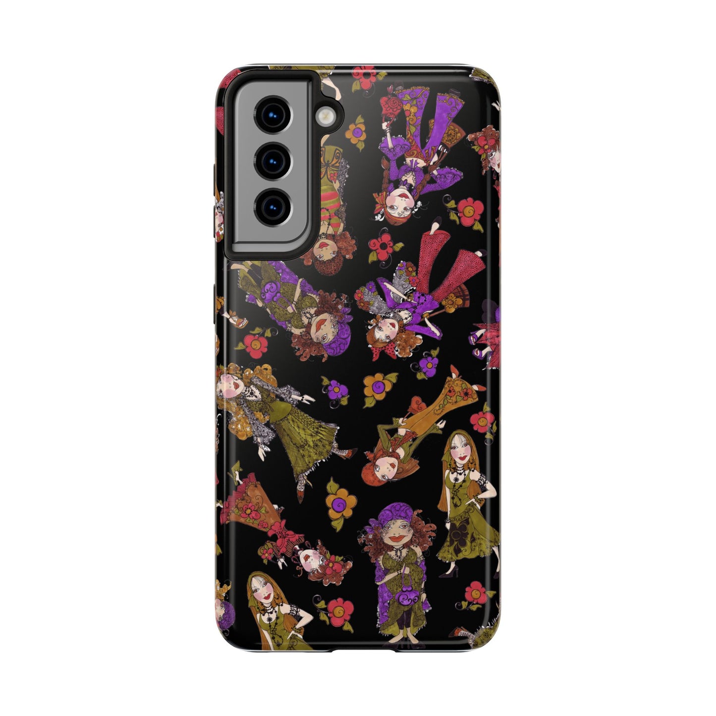 Tossed Gypsies Black Phone Case
