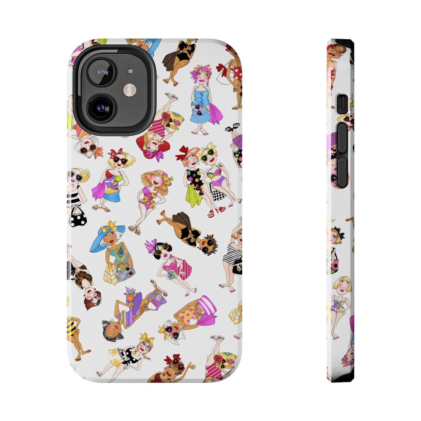 Tossed Beauties White Phone Case