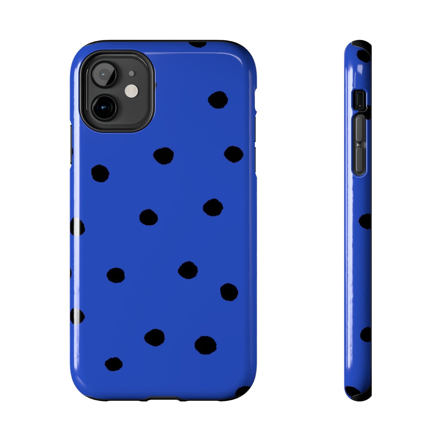 Dinky Dots Blue / Black Phone Case