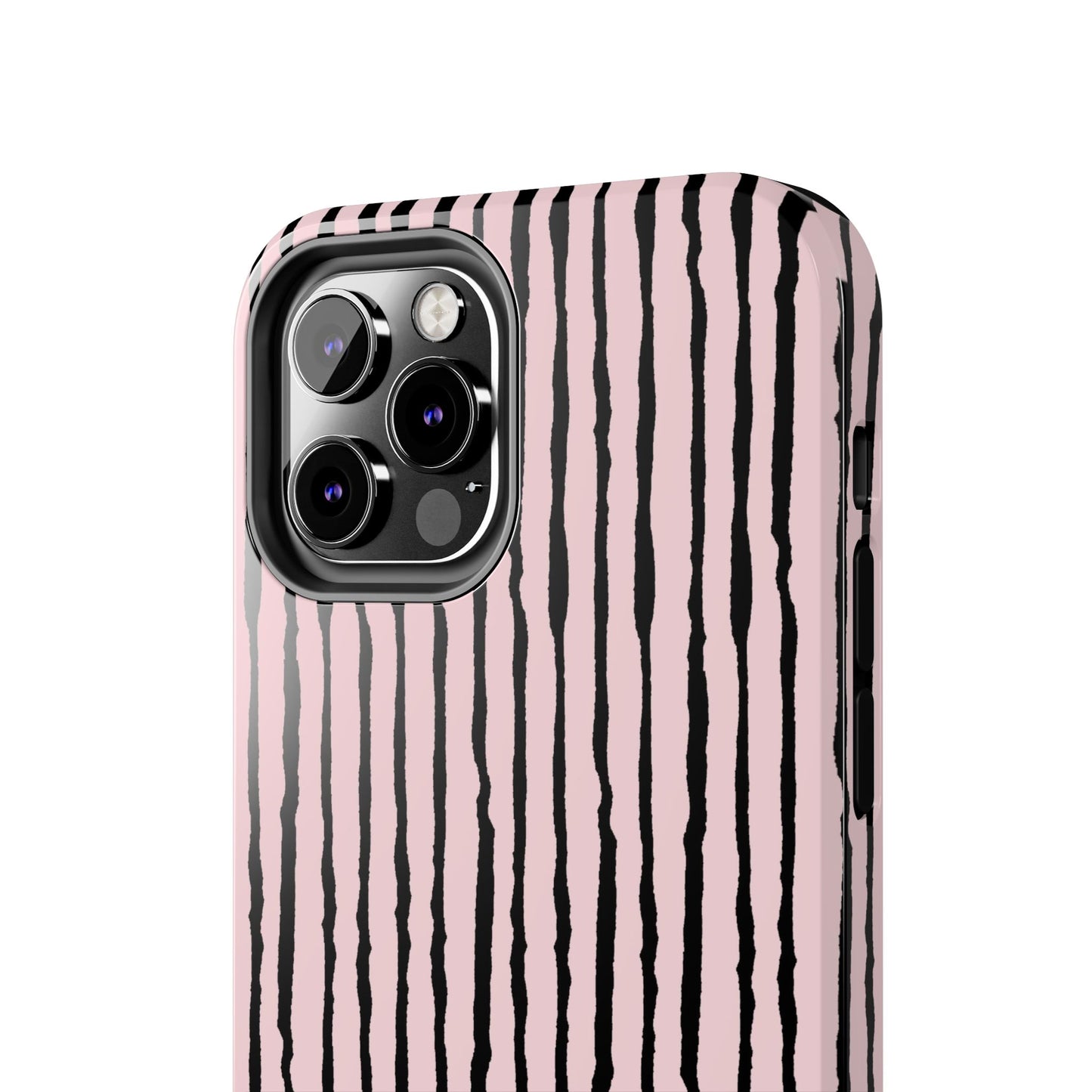 Sorta Stripe Light Pink / Black Phone Case