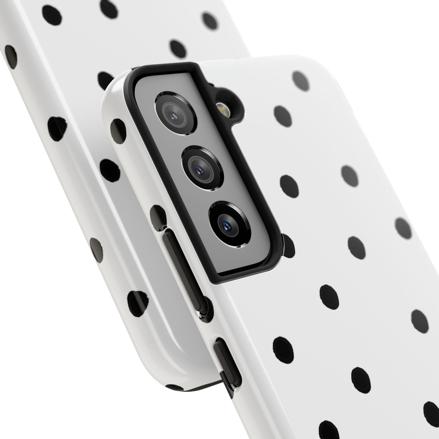 Space Dots White / Black Phone Case