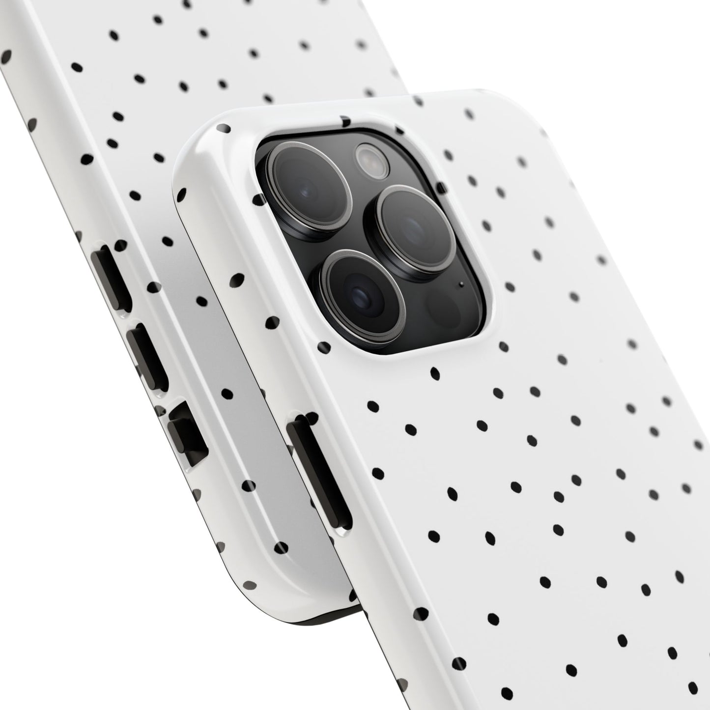 Space Dots White / Black Phone Case