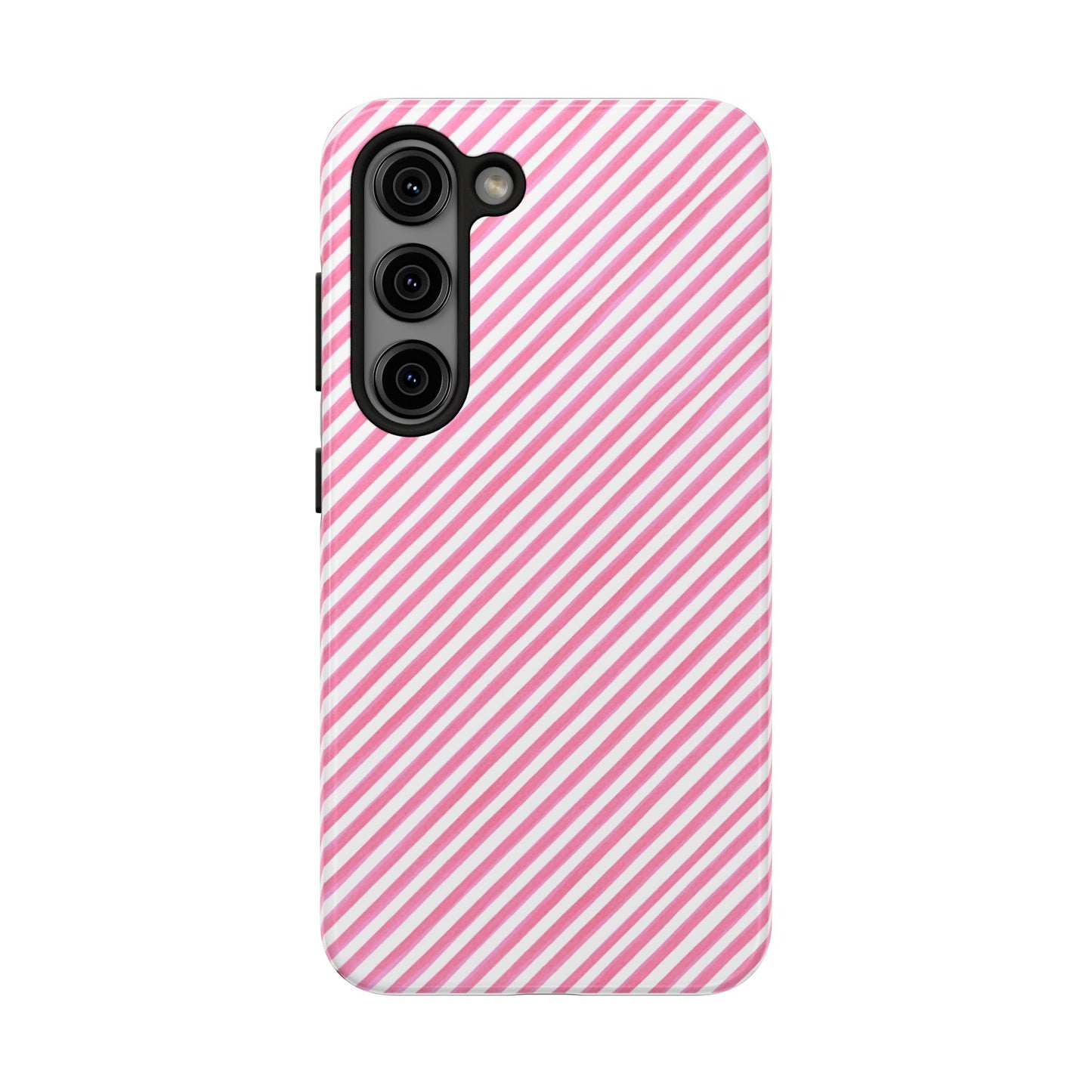 Bias Stripe Pink / White Phone Case