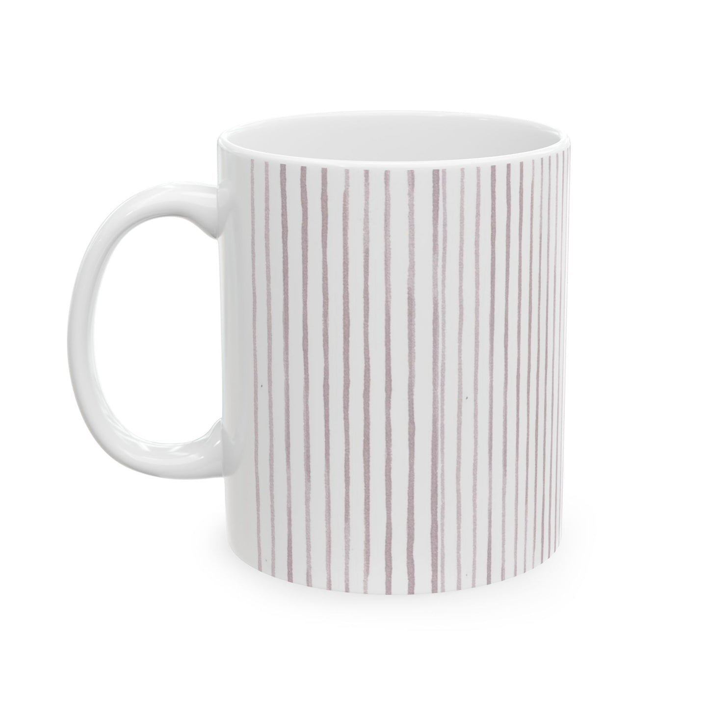 Happy Stripe White / Silver Cup