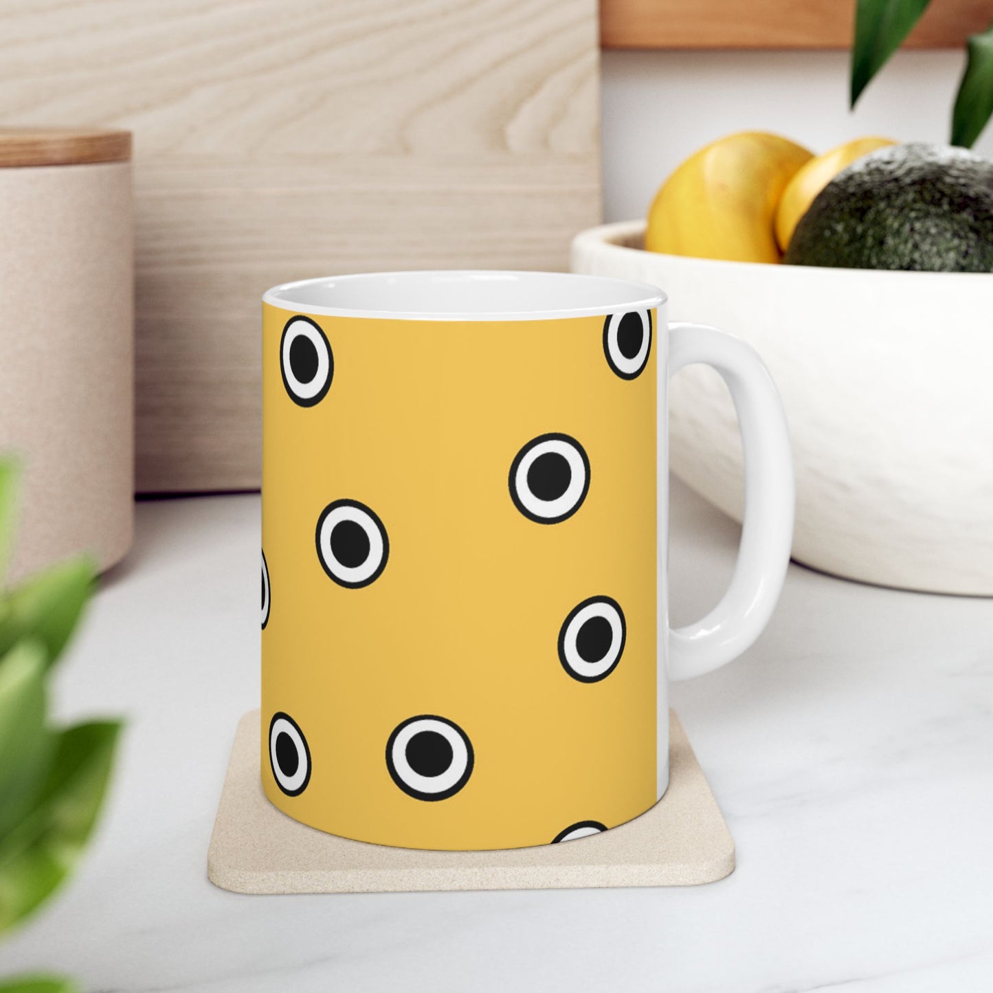 CD Dots Yellow / Black Cup