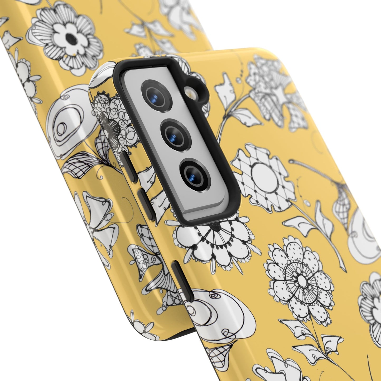 Paper Posies Yellow Phone Case