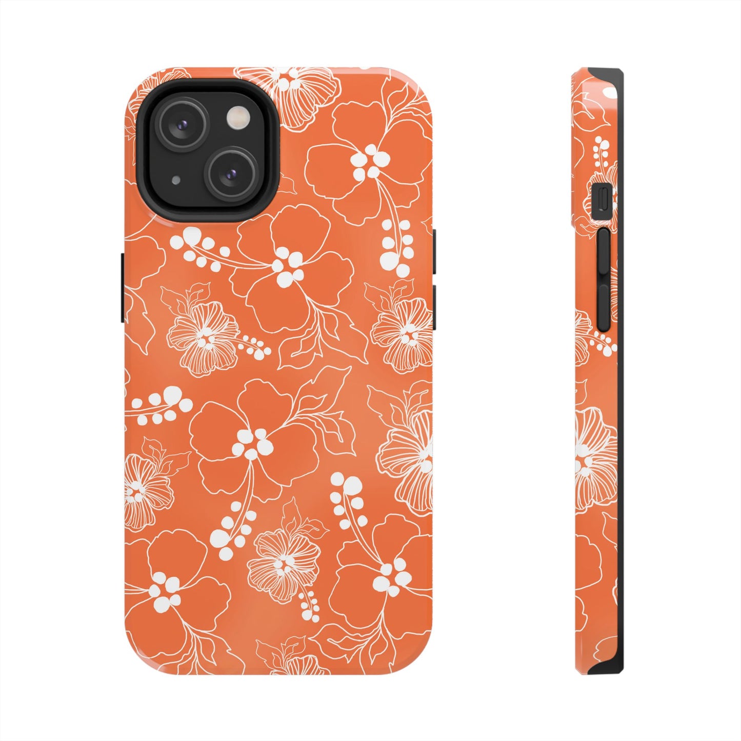 Lacey Hibiscus Coral Phone Case