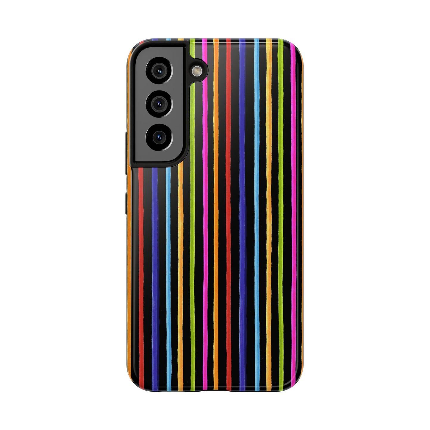 Happy Stripe Black Phone Case