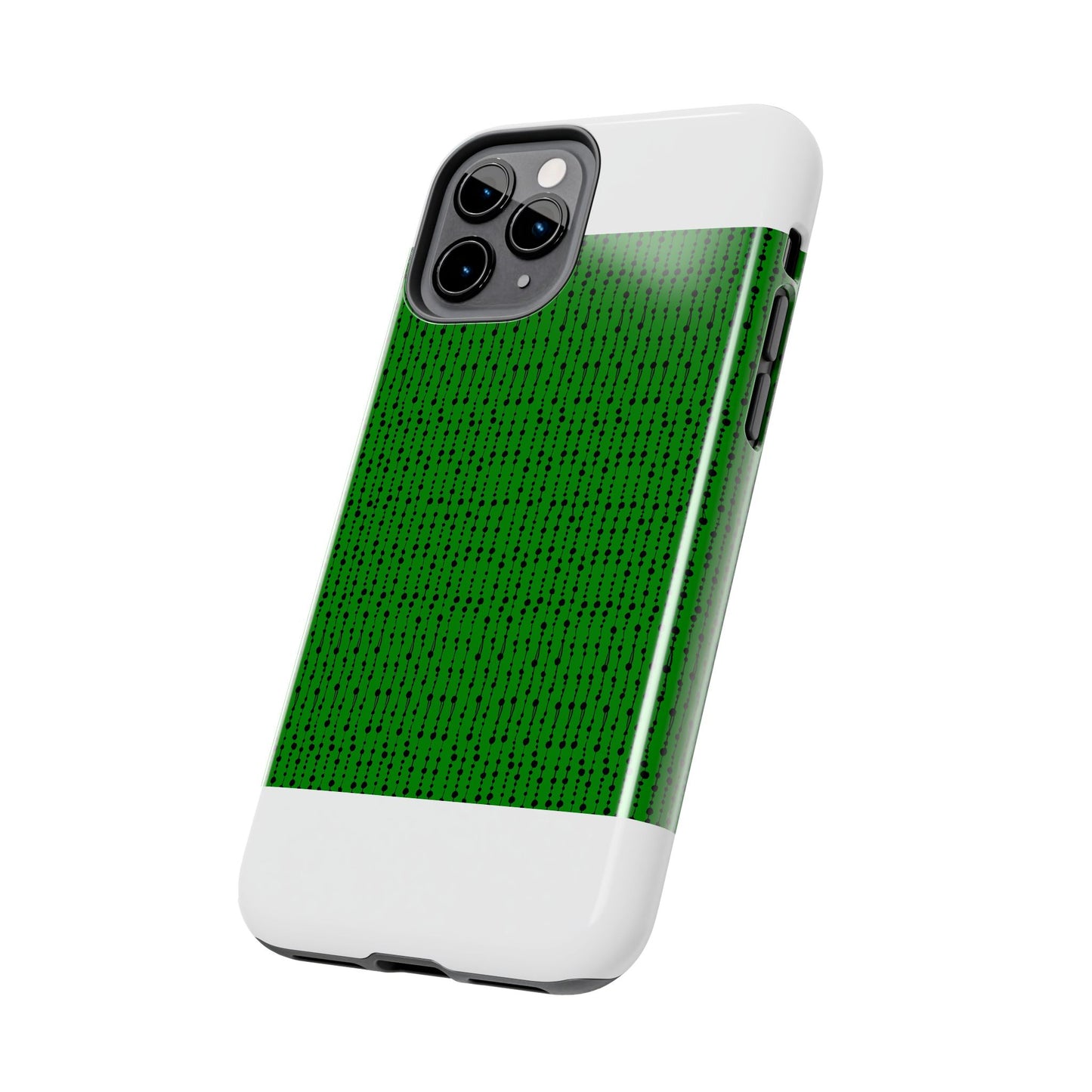 Beaded Curtain Green / Black Phone Case