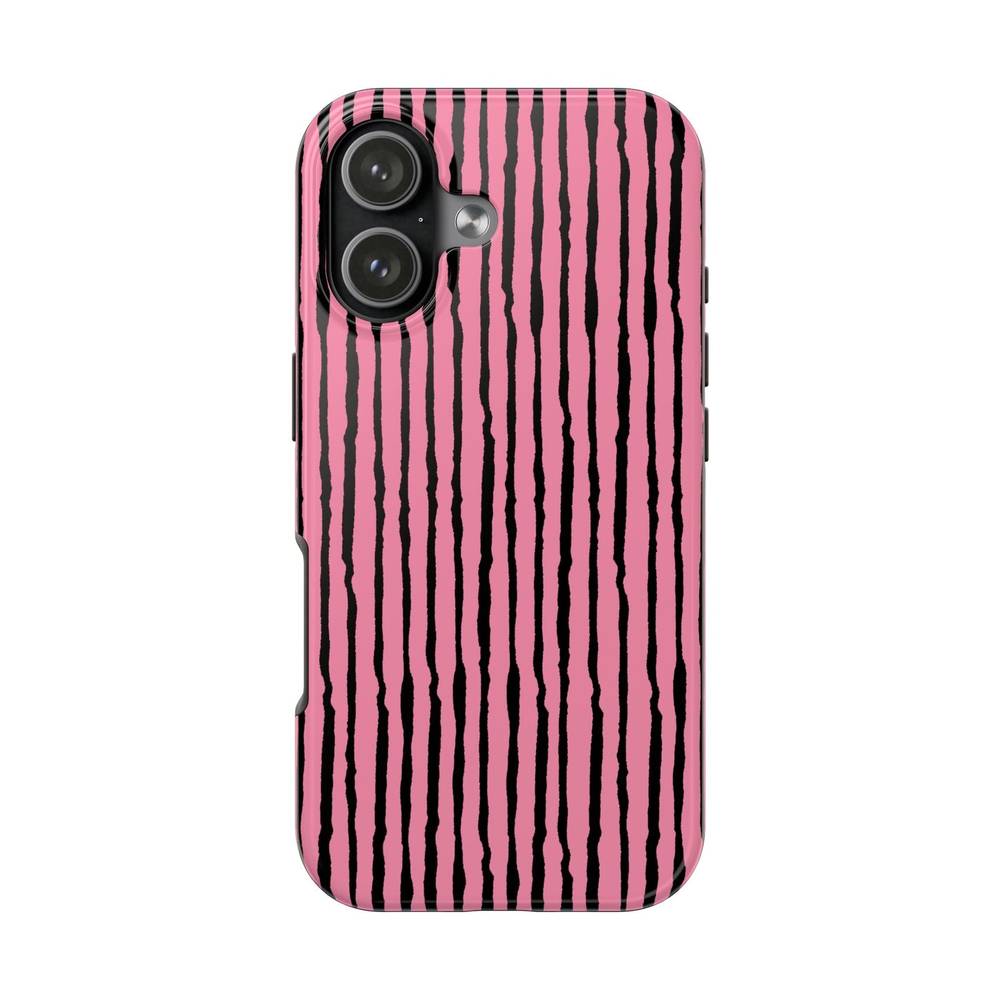 Sorta Stripe Pink / Black Phone Case