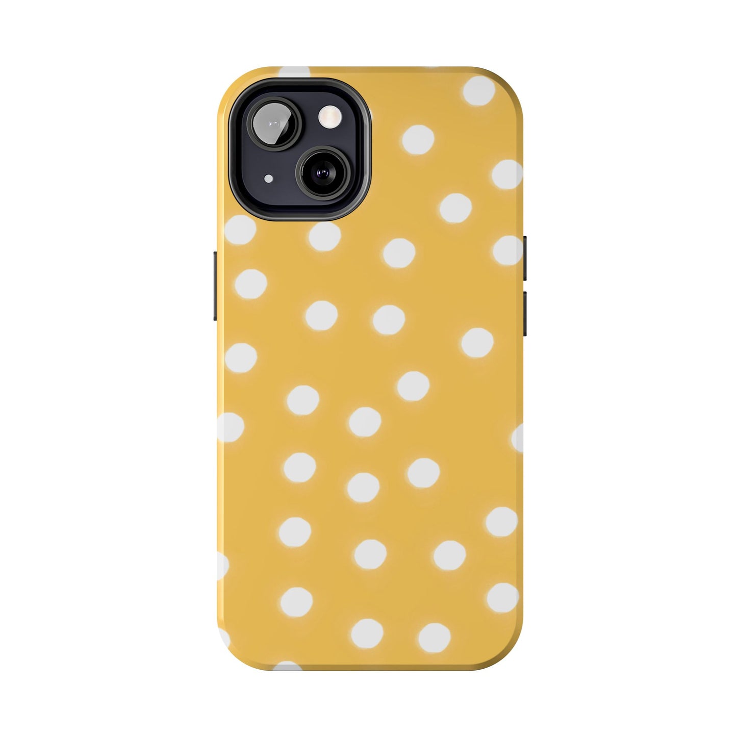 Jumbo Dots Yellow / White Phone Case