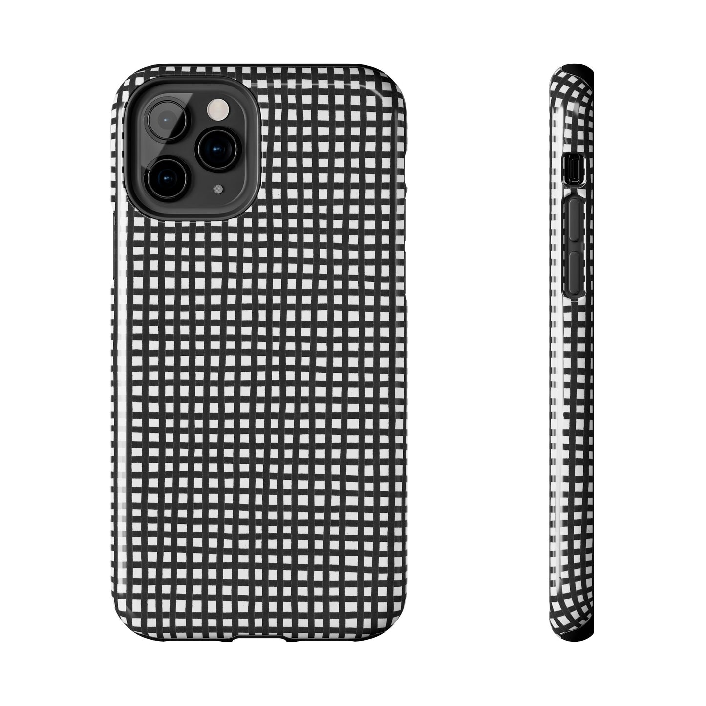 Chipper Check Black / White Phone Case