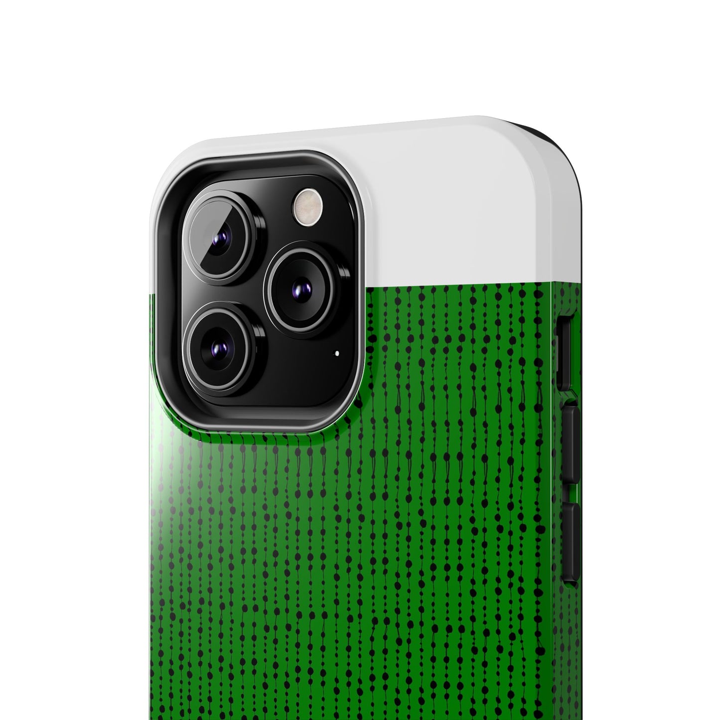 Beaded Curtain Green / Black Phone Case