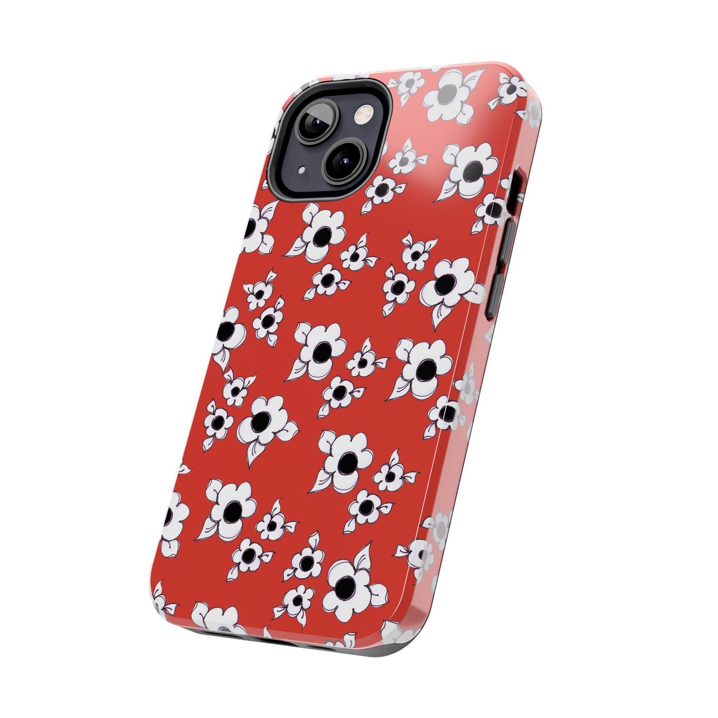 Daisy Cluster Red / Black Phone Case
