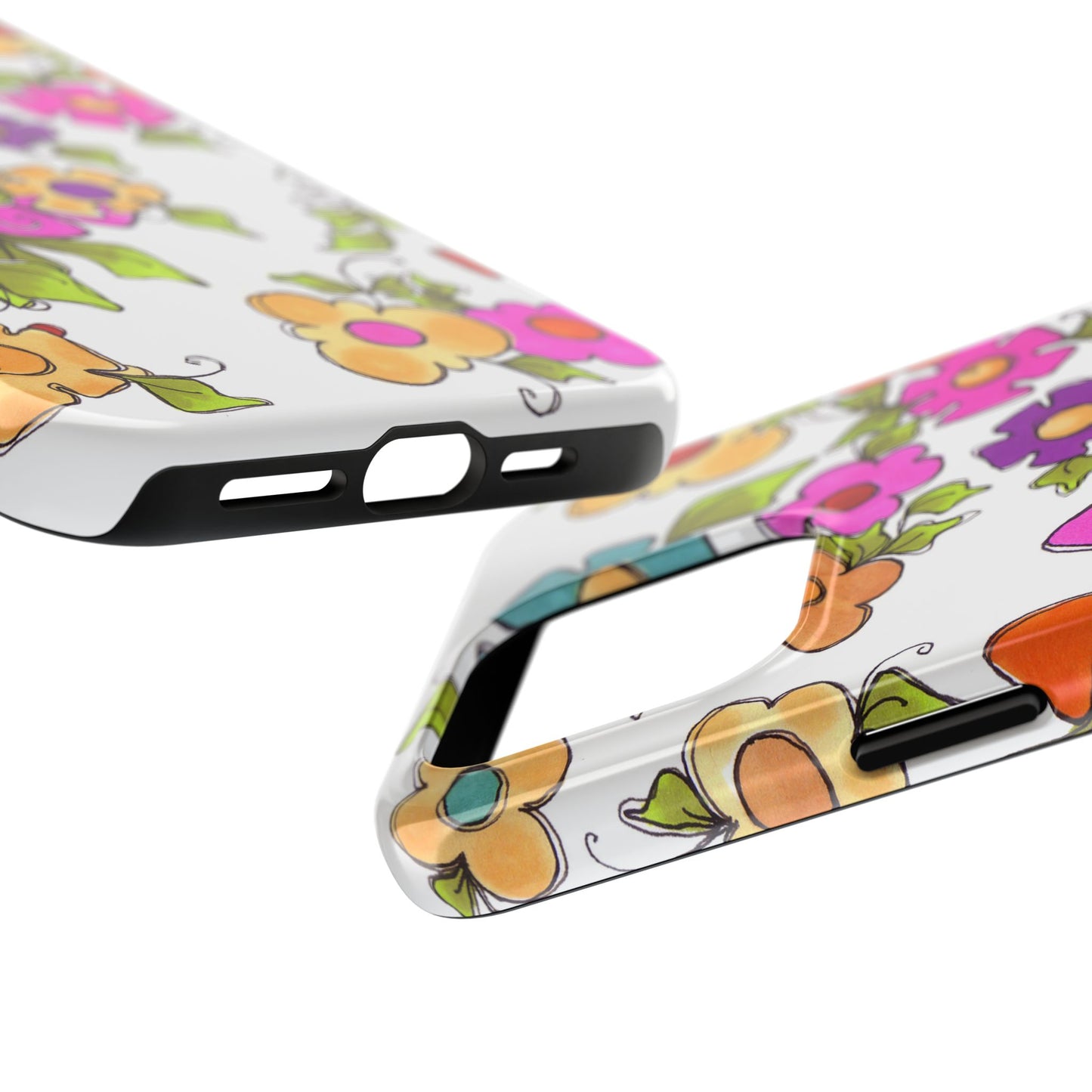 Happy Blooms White Phone Case