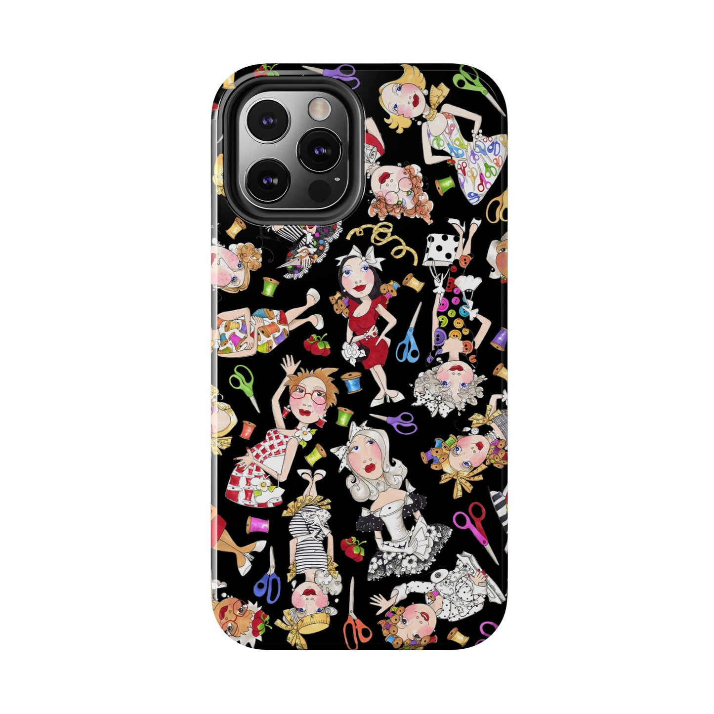 Sew Tossed Black Phone Case