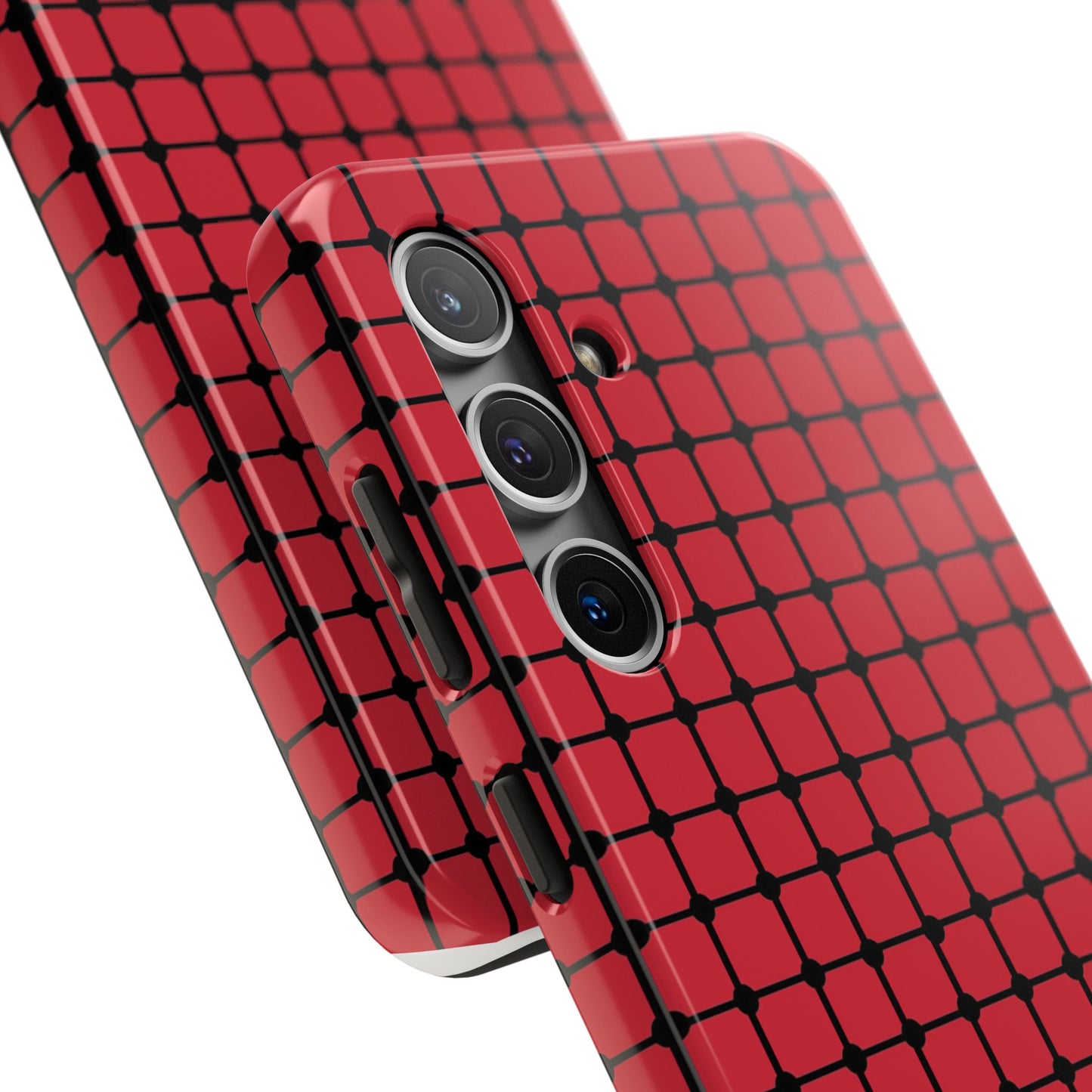 Dot Grid Red / Black Phone Case