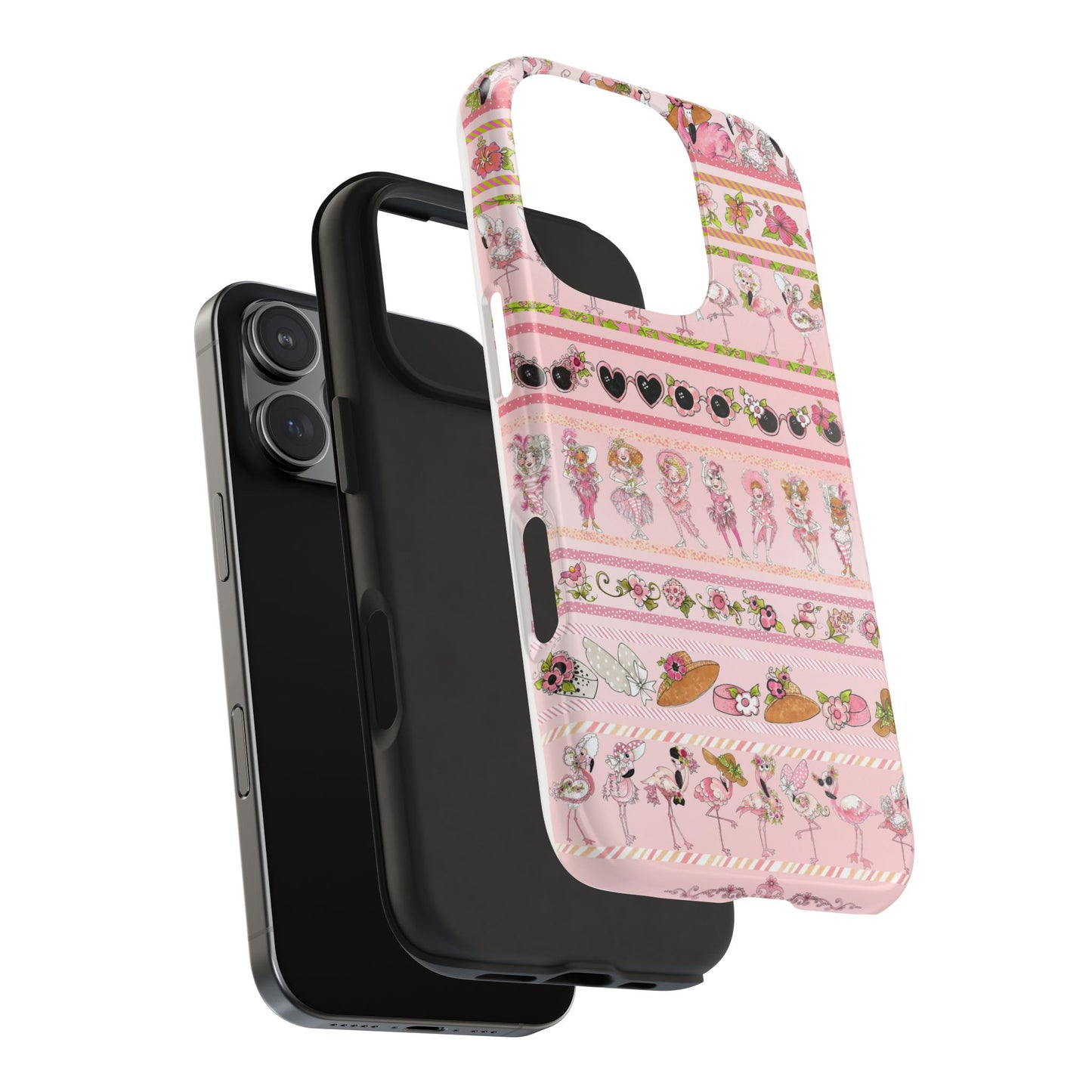 Flam Borders Pink Phone Case