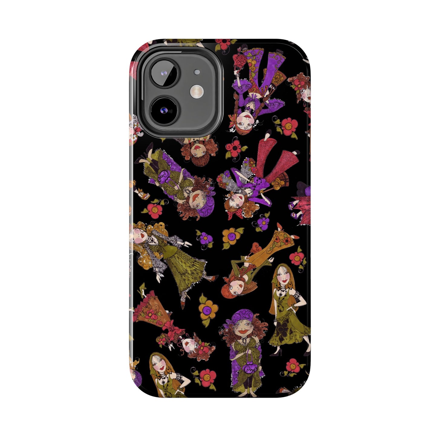 Tossed Gypsies Black Phone Case