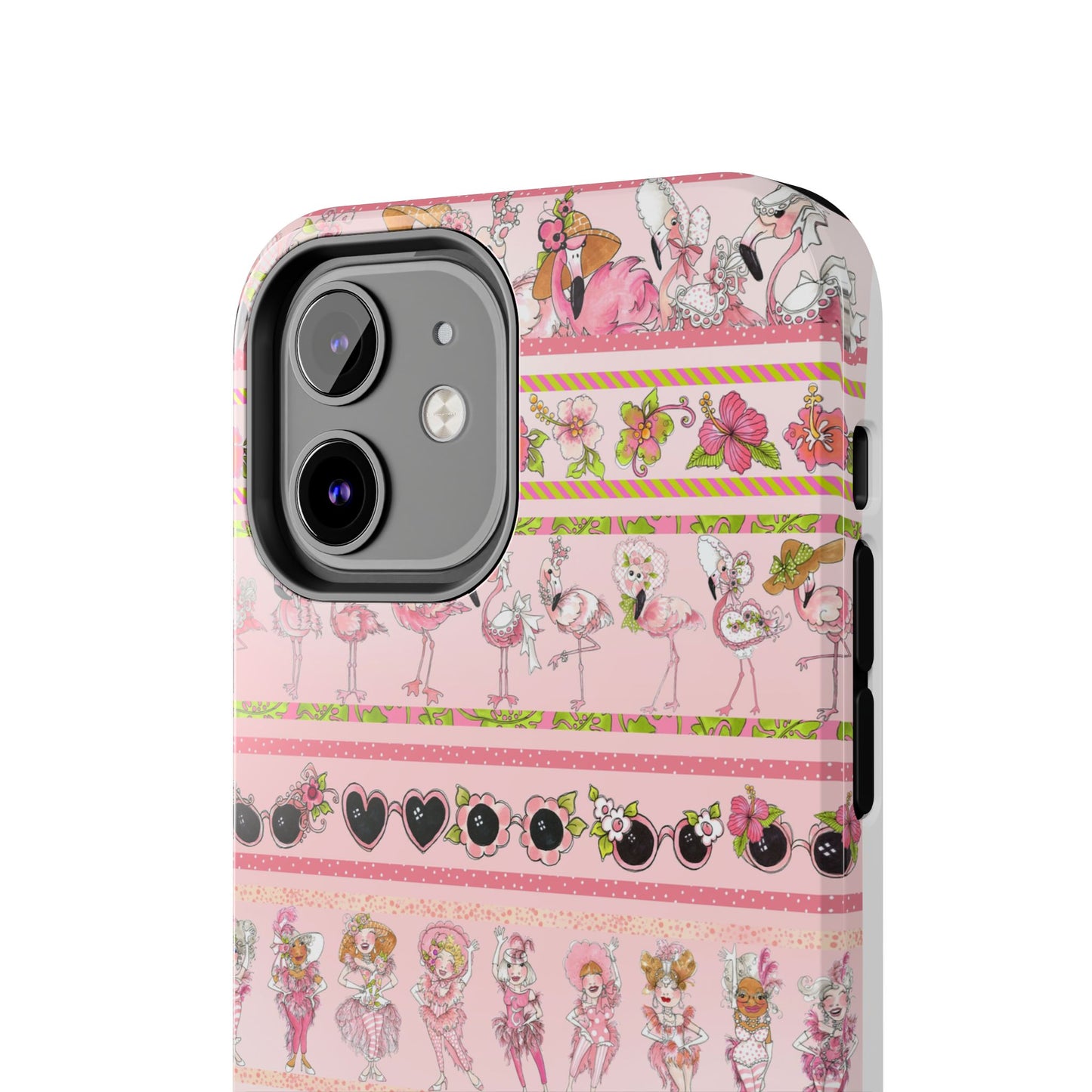 Flam Borders Pink Phone Case