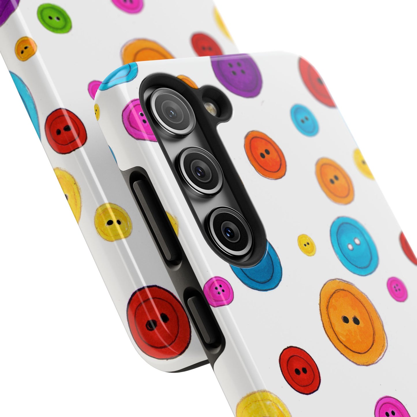 Button Dots White Phone Case