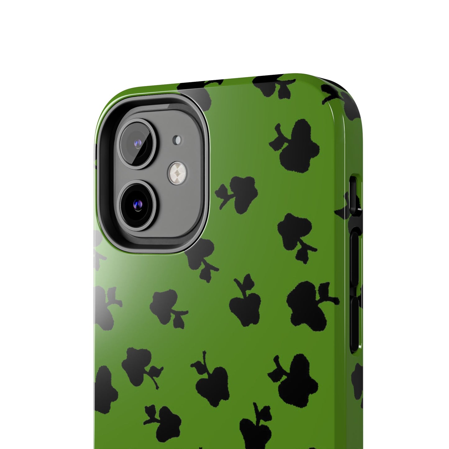 Happy Apples Green / Black Phone Case