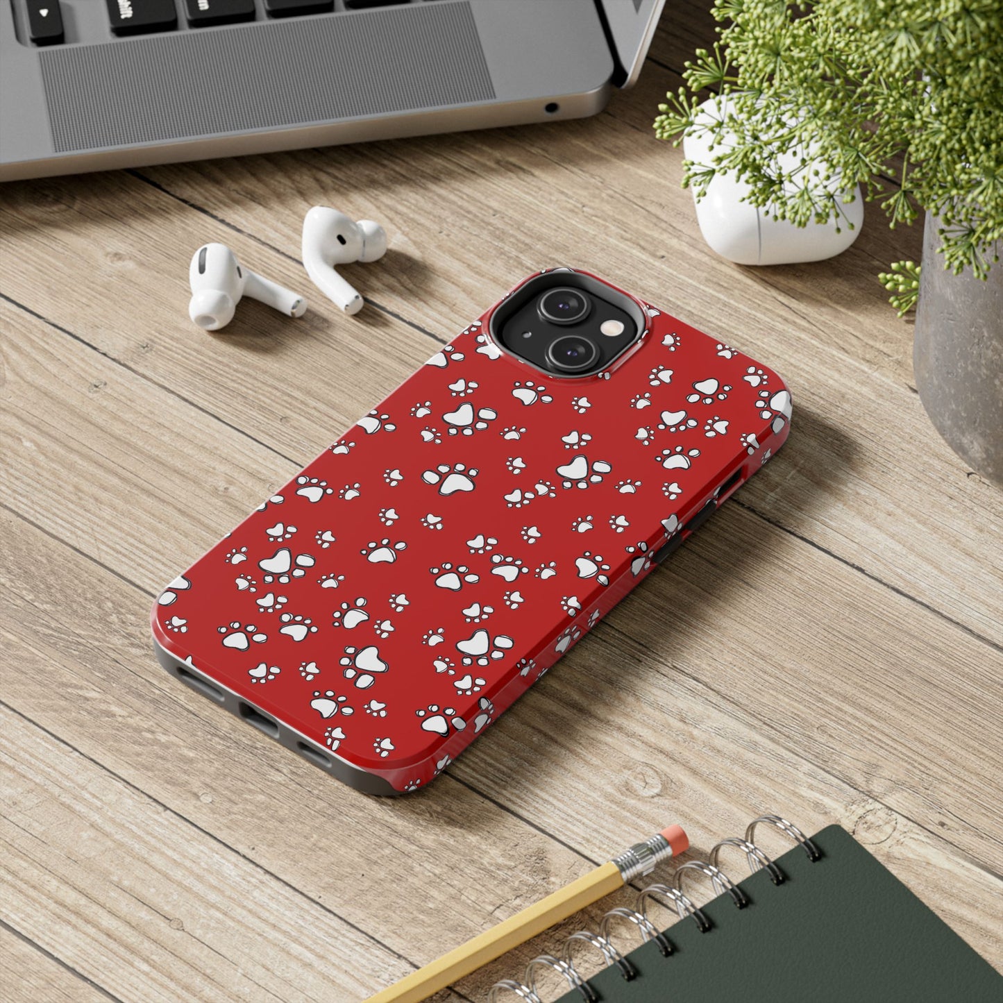 Paw Flakes Red Phone Case