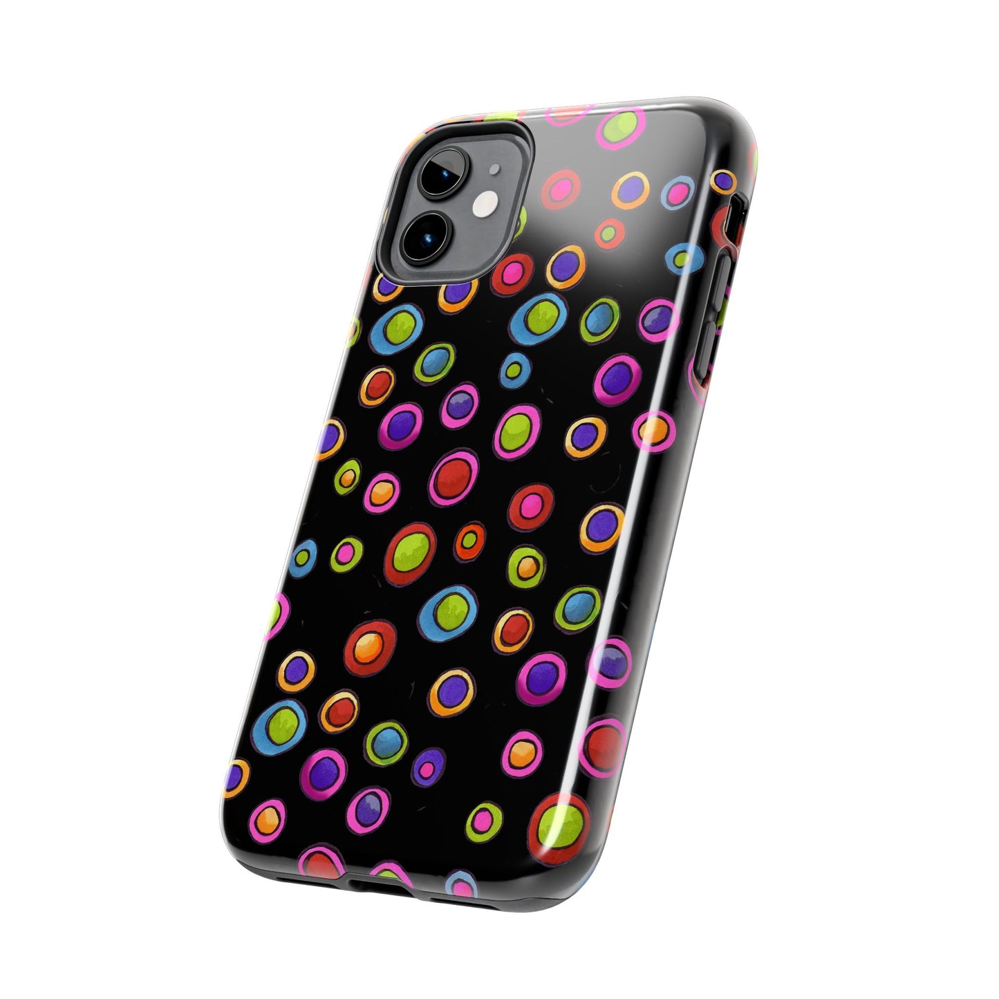 Dopey Dots Black Phone Case