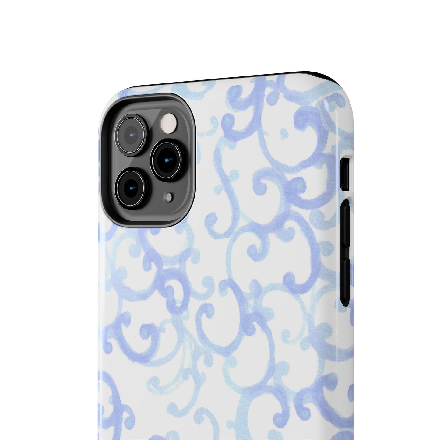 Scrollie White / Blue Phone Case