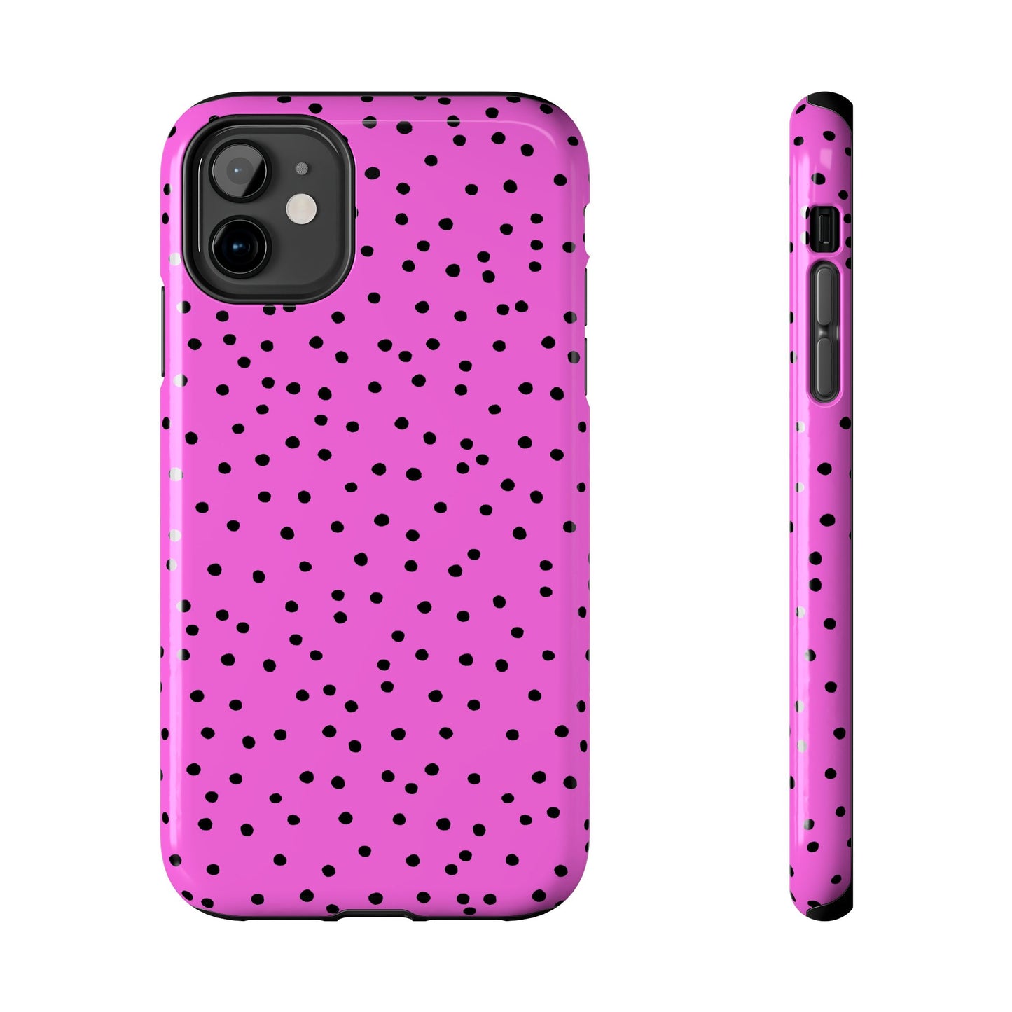 Dinky Dots Hot Pink / Black Phone Case