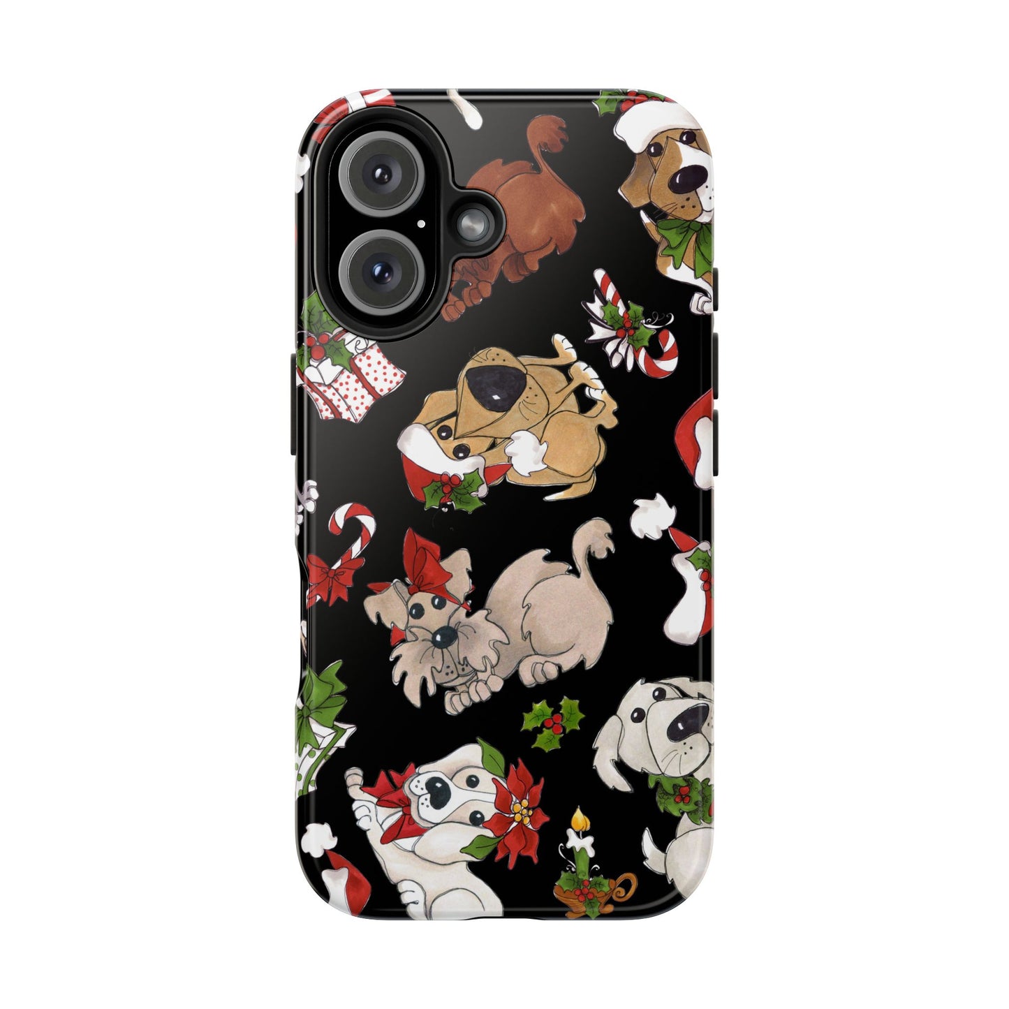 Doggie Toss Black Phone Case