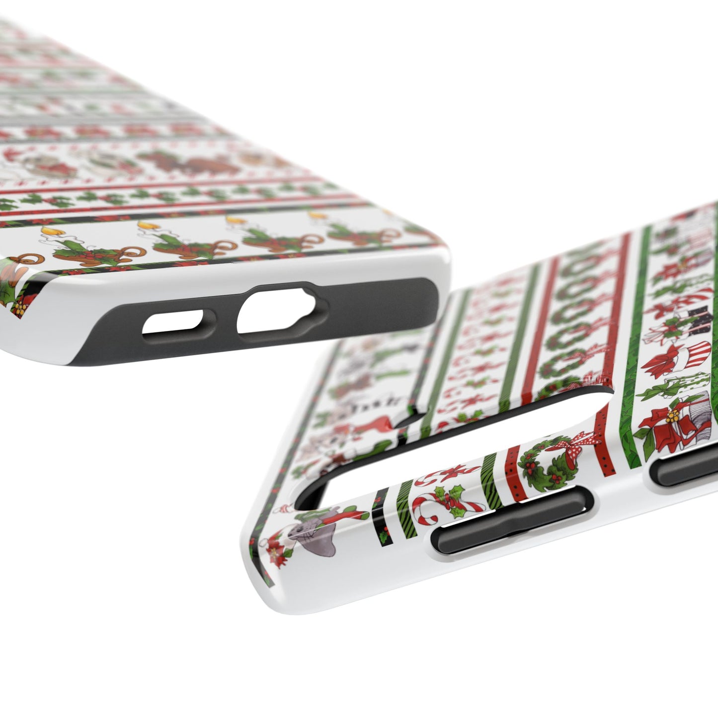 Holiday Borders White Phone Case