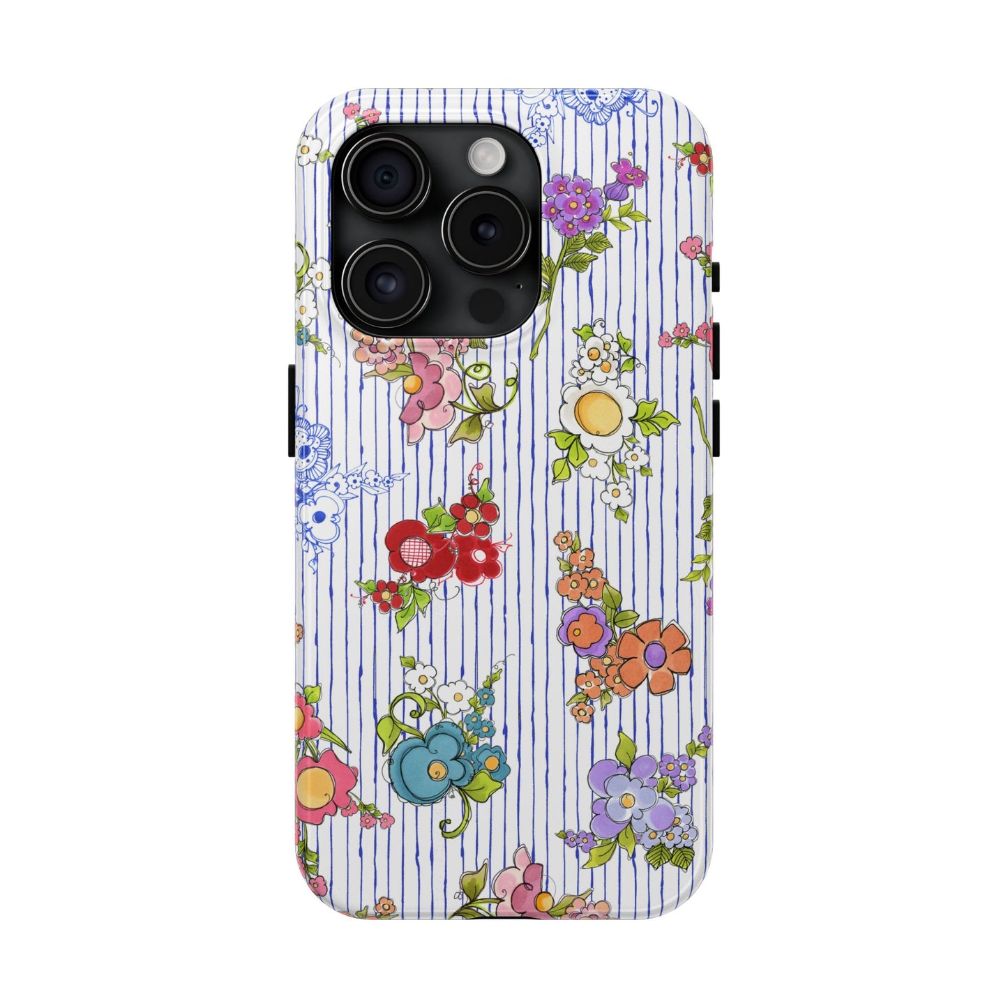Mixed Bouquets Blue / White Phone Case