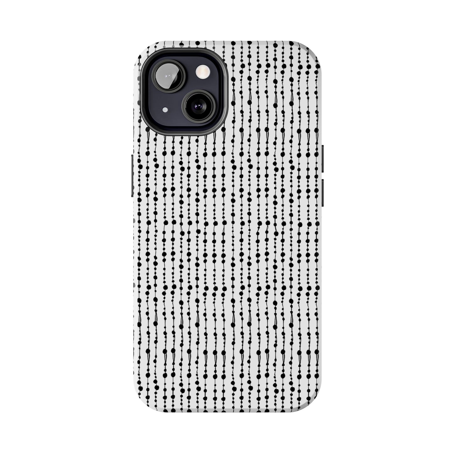 Beaded Curtain White / Black Phone Case