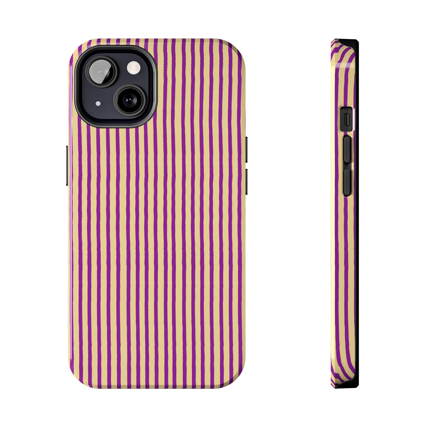 Stripe Yellow / Purple Phone Case