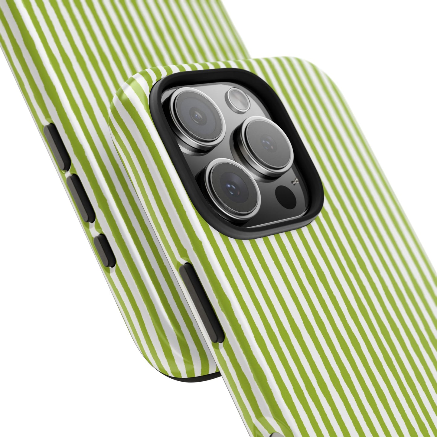 Lazy Stripe Green / White Phone Case