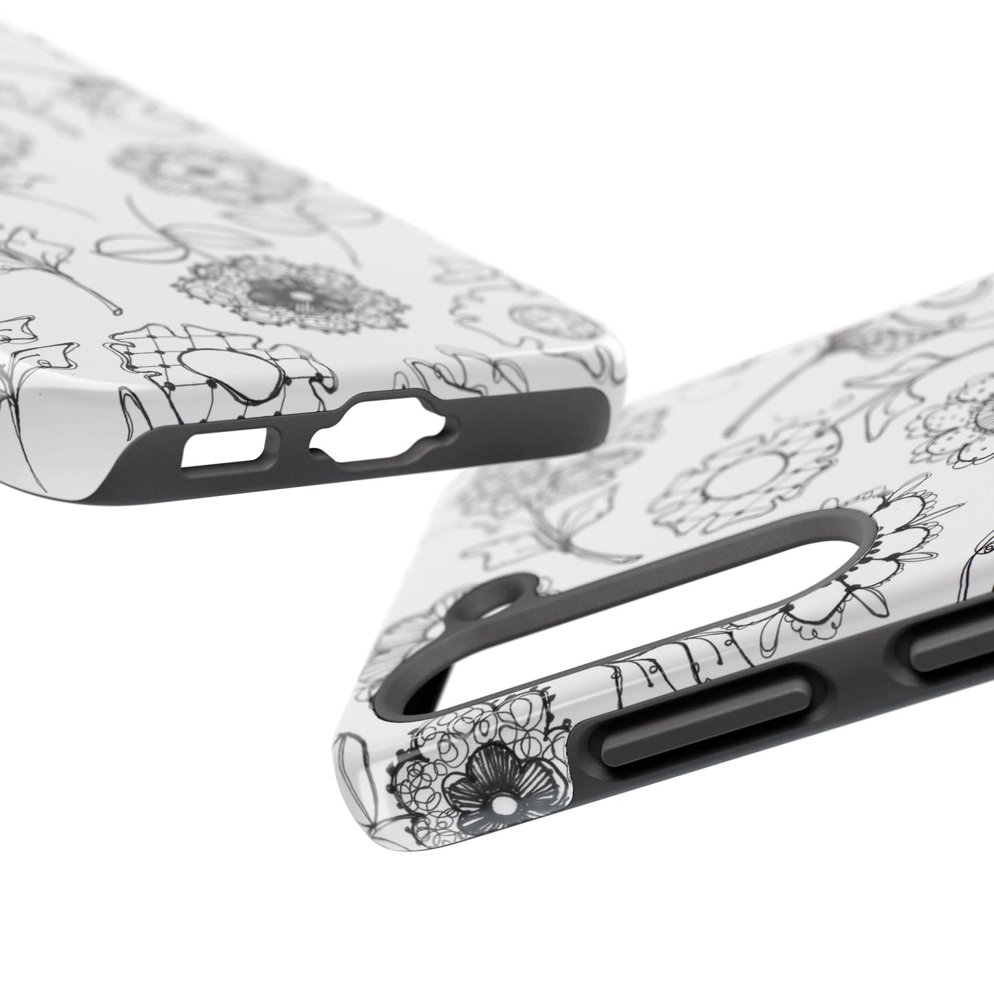 Paper Posies White Phone Case