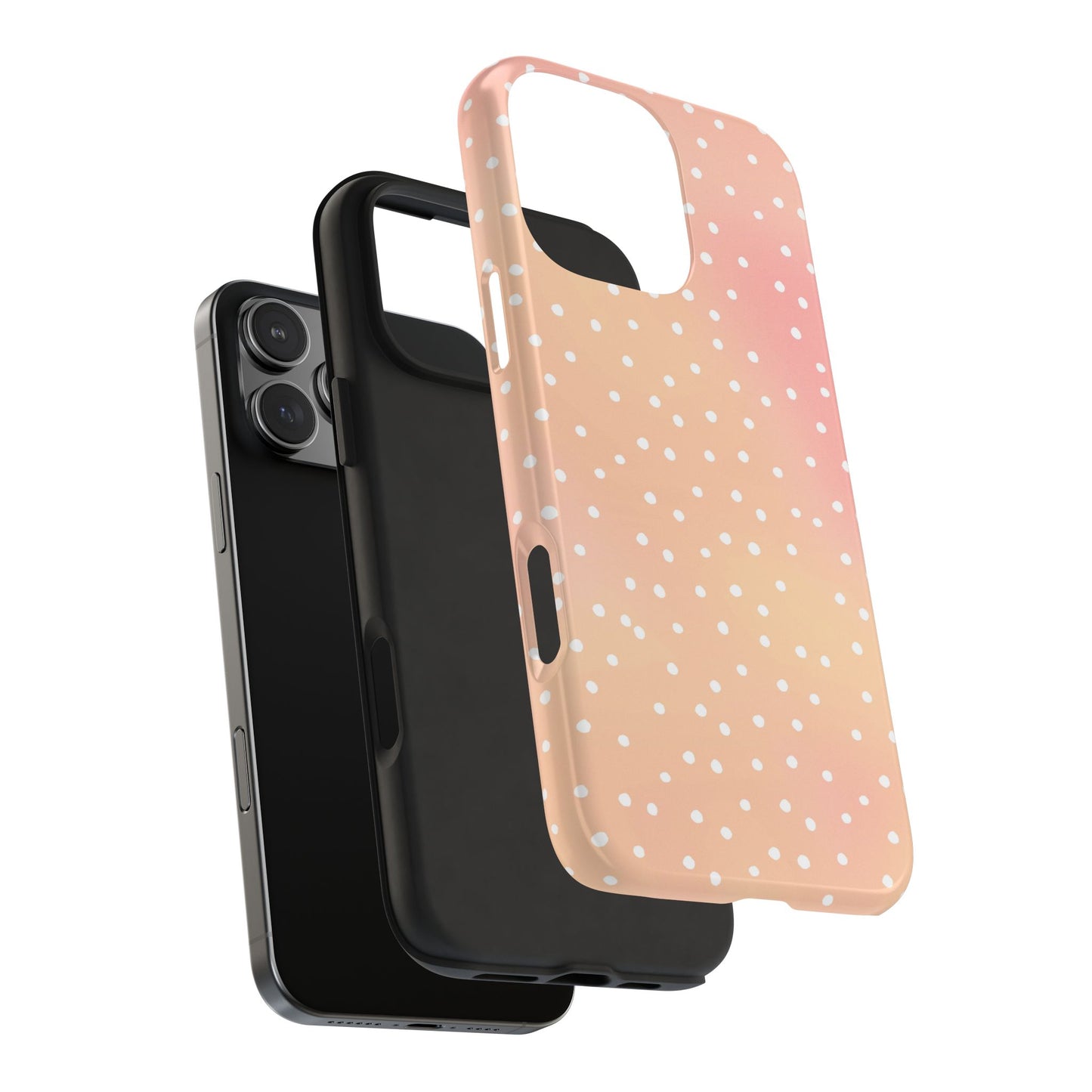 Dinky Dots Peach / White Phone Case