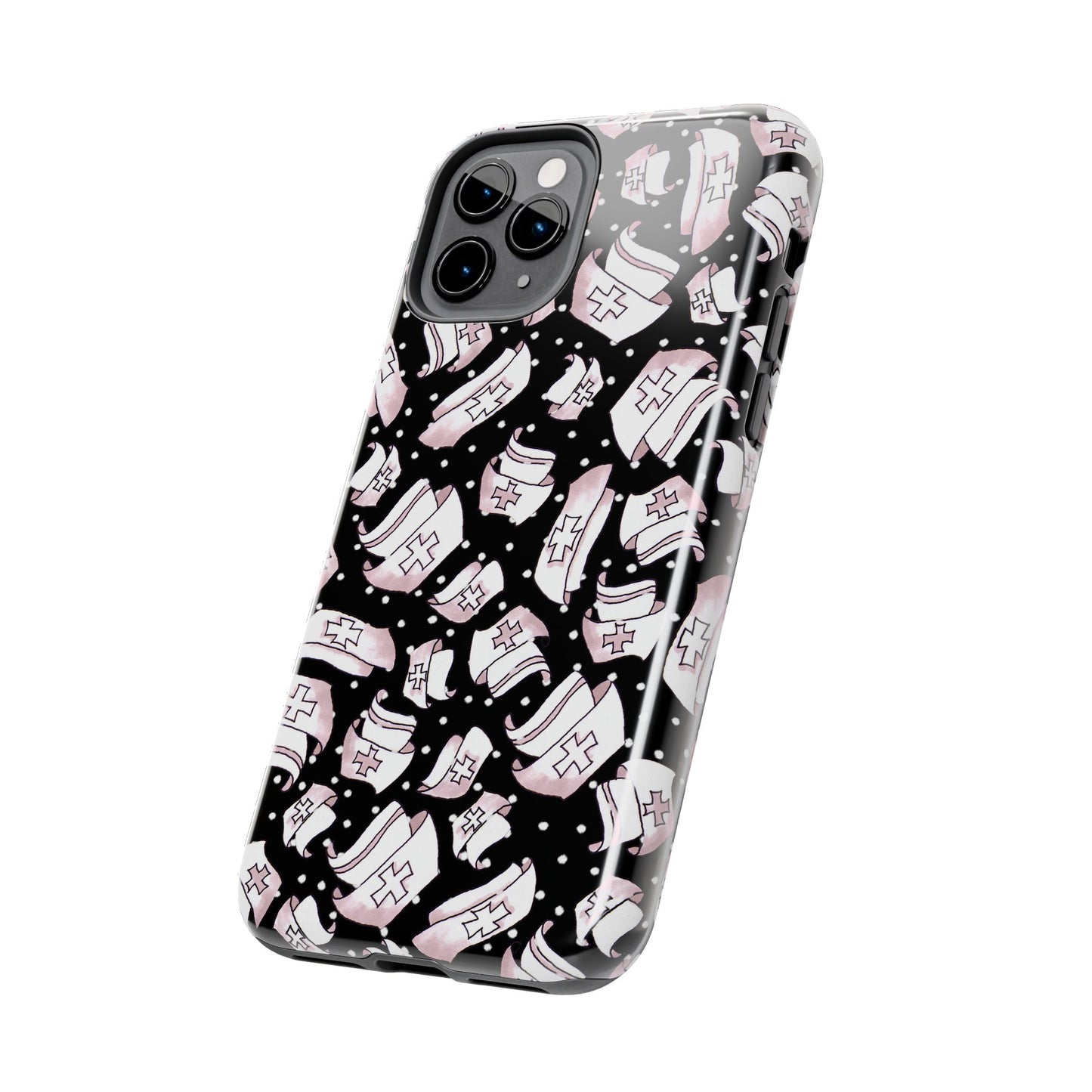 Med Hats Black Phone Case