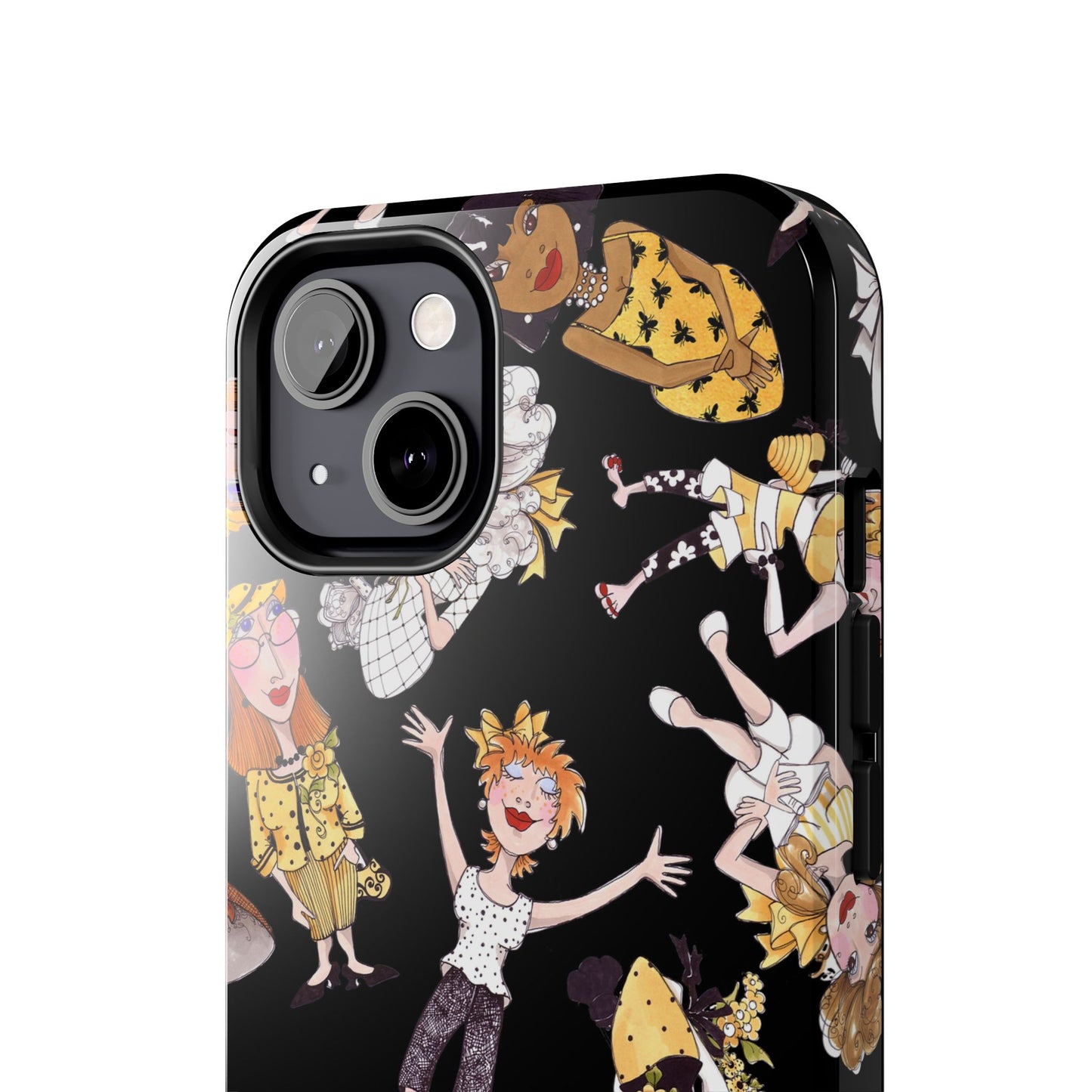 Bee Tossed Black Phone Case