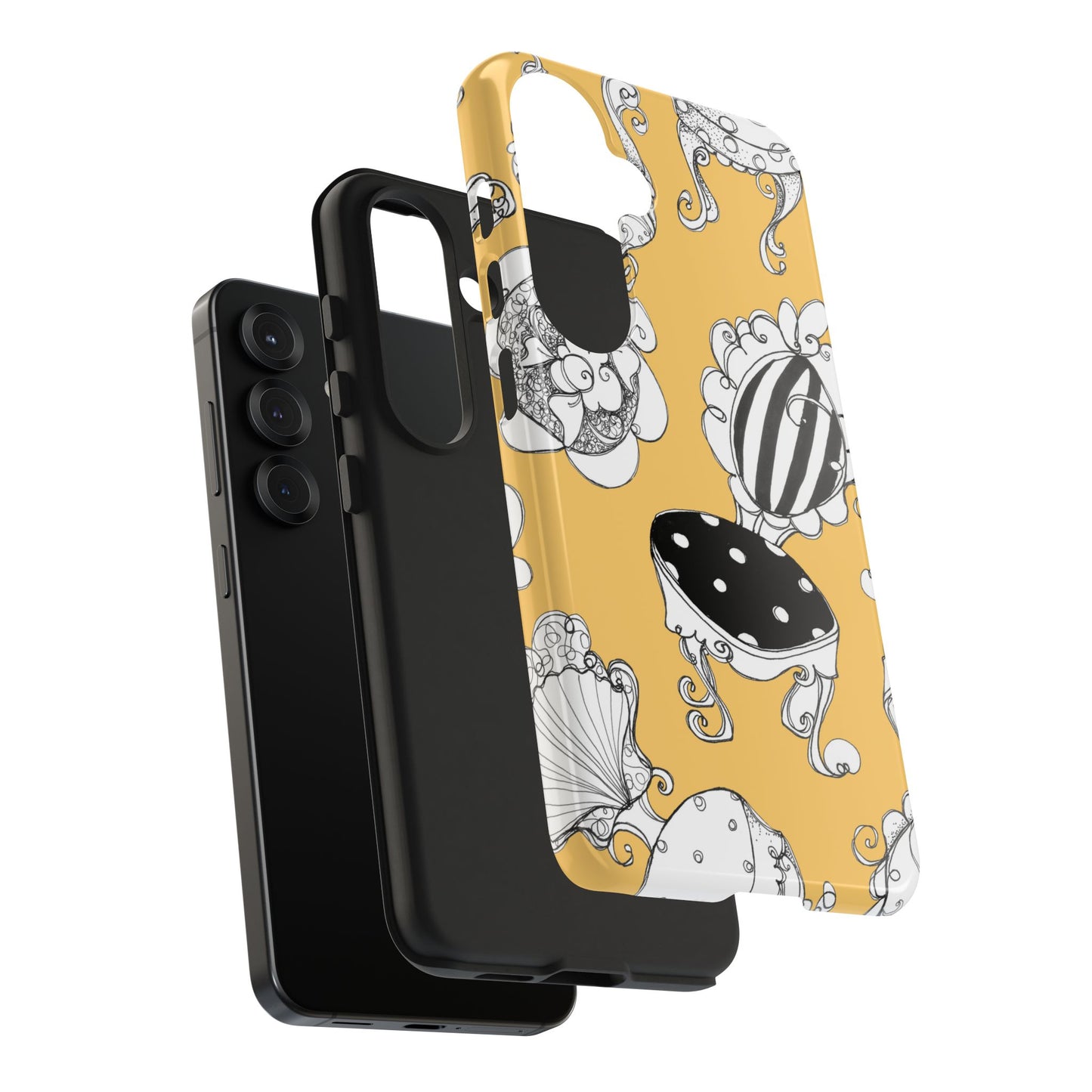 Bistro Chairs Yellow Phone Case