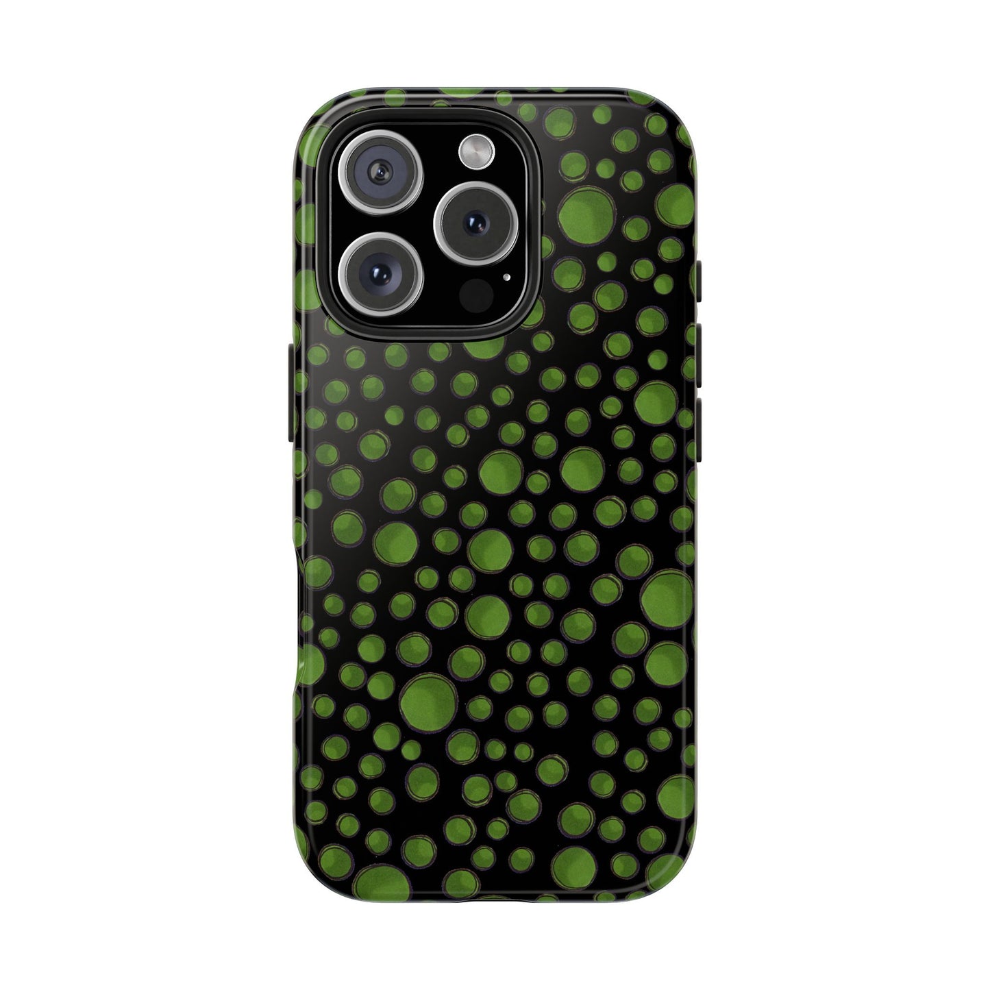 Dot Assortment Black / Green Phone Case