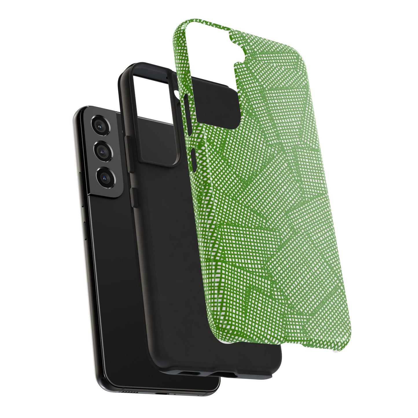 Check Patch Large Green Phone Case
