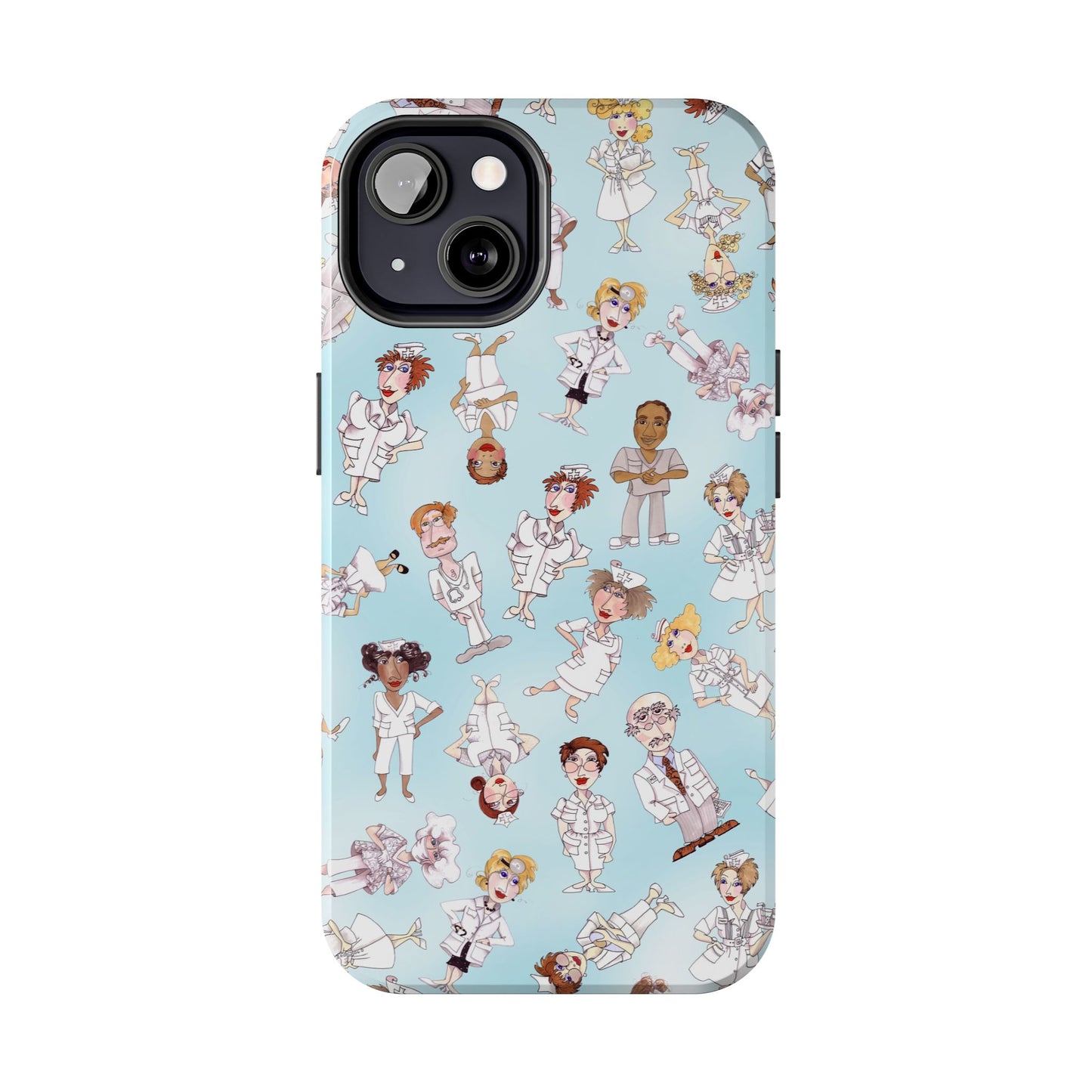 Tossed Nurses Aqua Phone Case