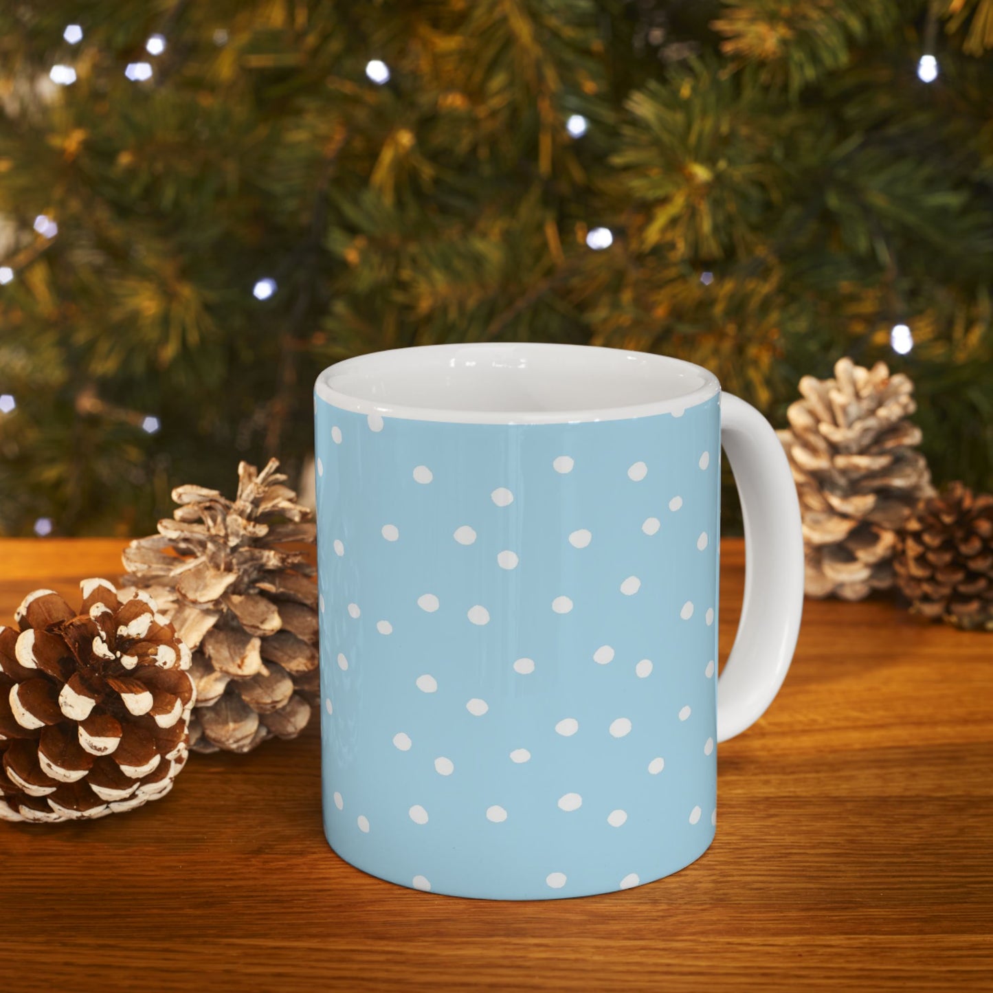 Dinky Dots Aqua / White Cup