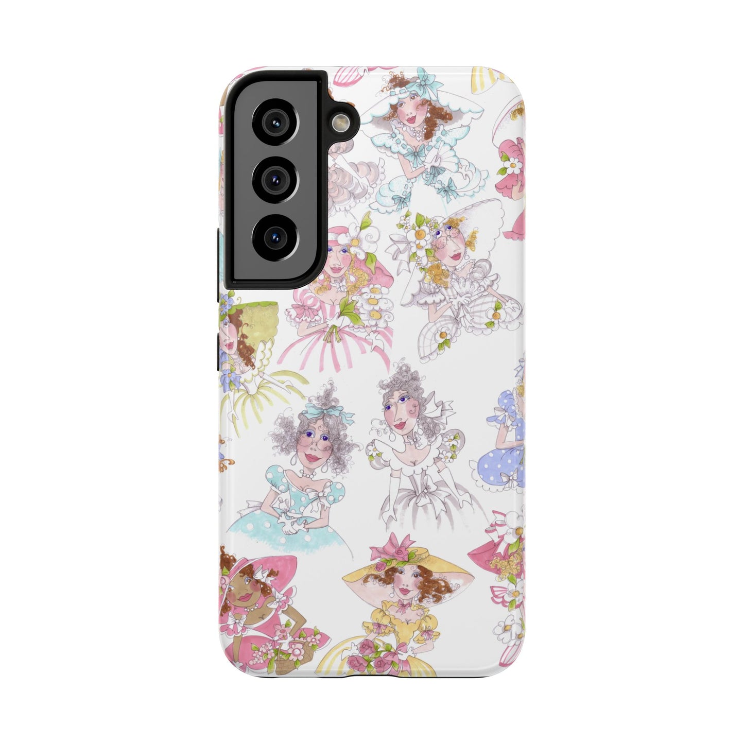 Tossed Belles White Phone Case