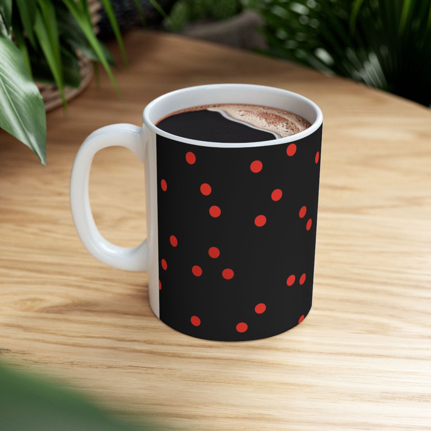 Space Dots Black / Red Cup