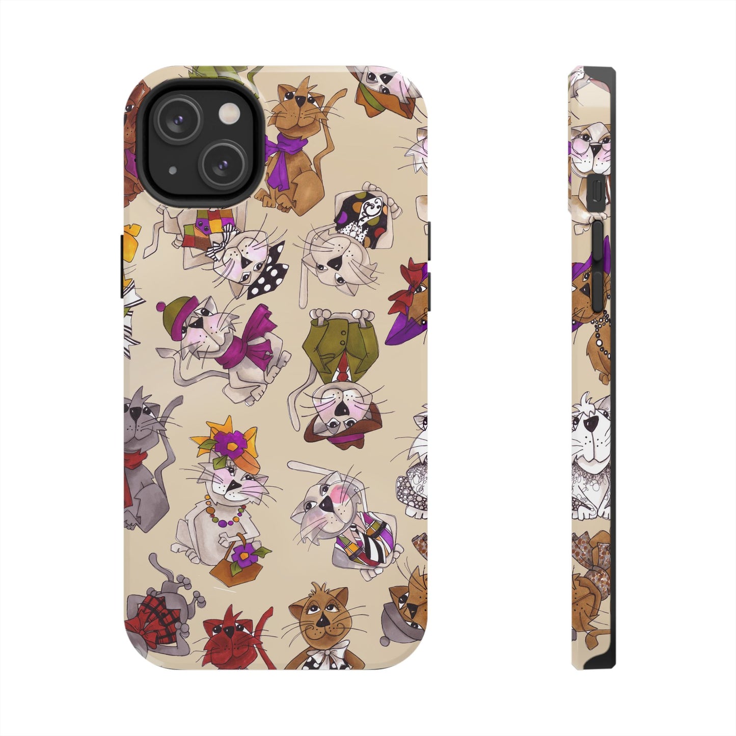 Spice Cats Tossed Muslin Phone Case